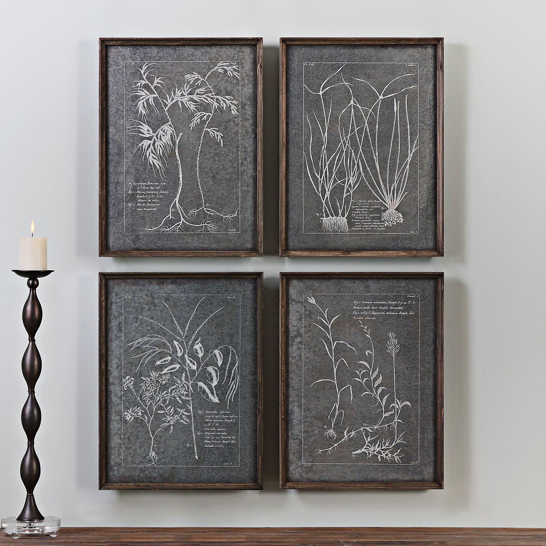 Uttermost Root Study 4Piece 23 3/4"H Framed Wall Art Set 9G289