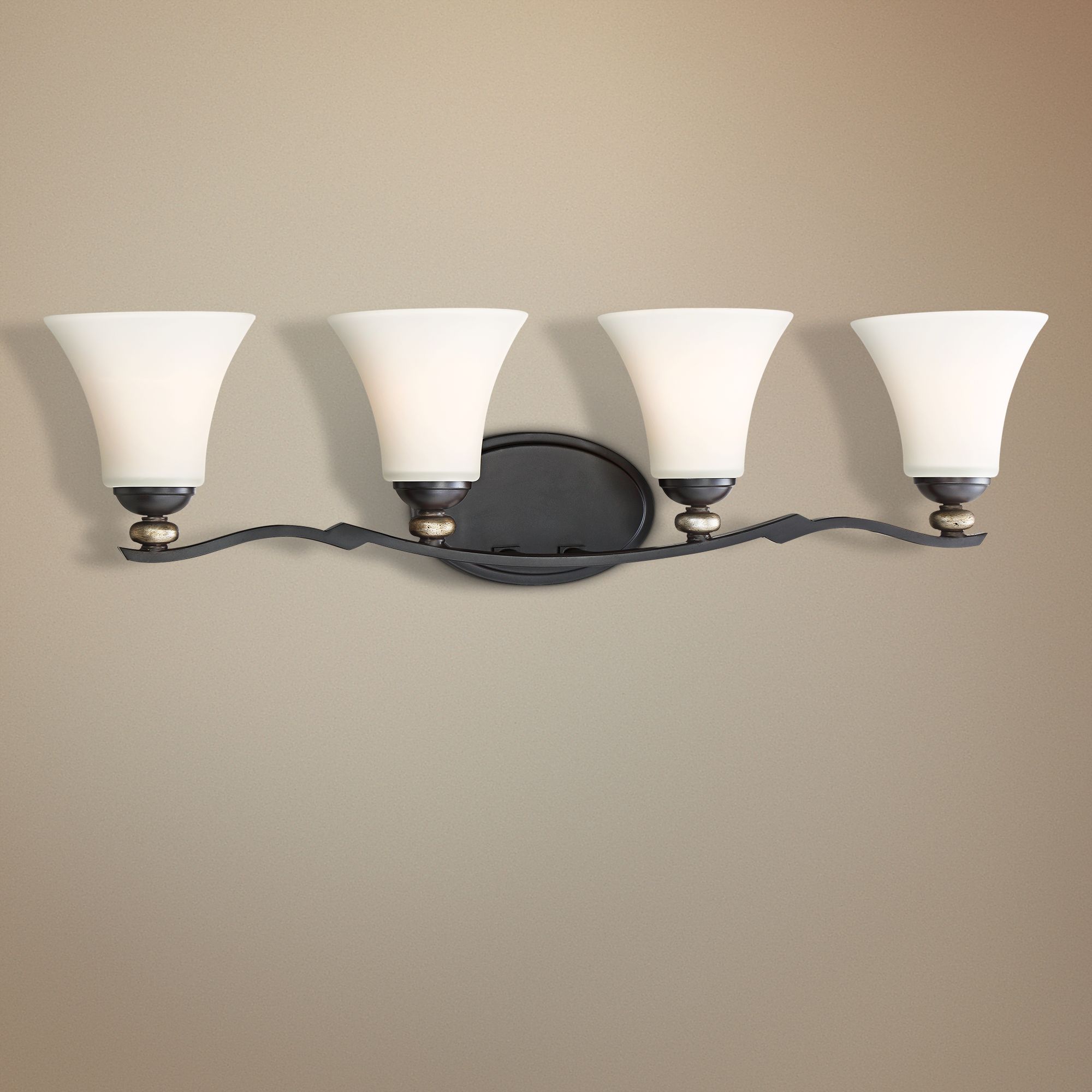 Shadow Glen 31 1/2" Wide Lathan Bronze 4Light Bath Light 9G935