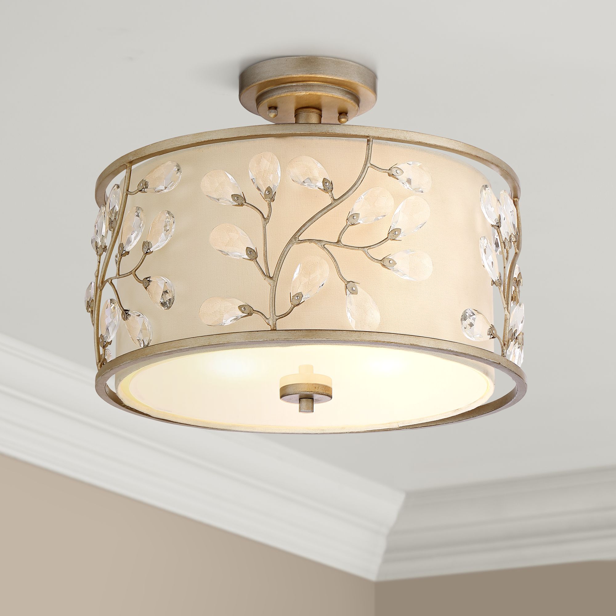 Drum Ceiling Fixture Springfield Drum Shade Semi Flush Ceiling Light