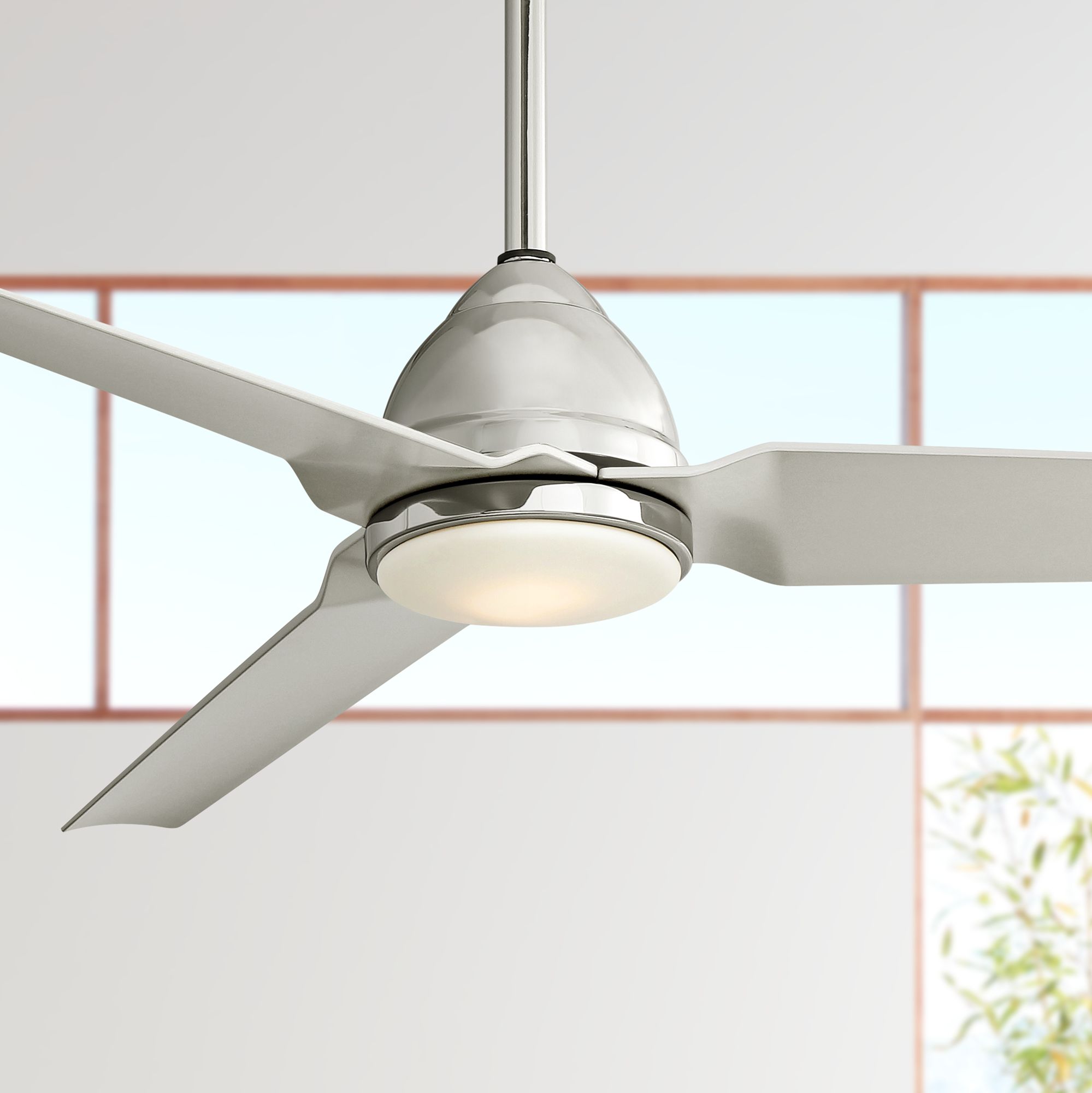 54" Minka Aire Java Polished Nickel LED Ceiling Fan 9N660 Lamps Plus
