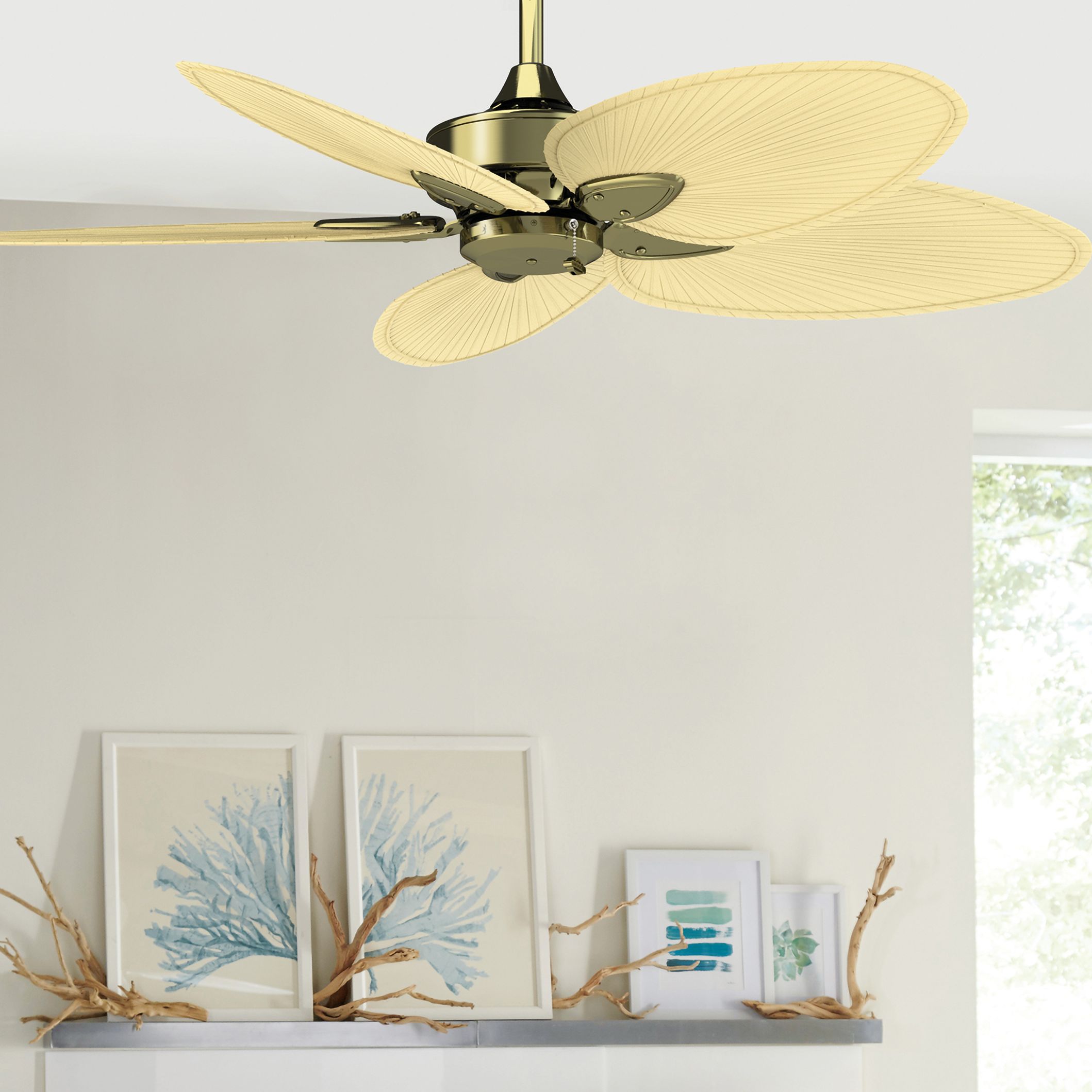 Palm Leaf Ceiling Fan With Remote - Ceiling Light Ideas