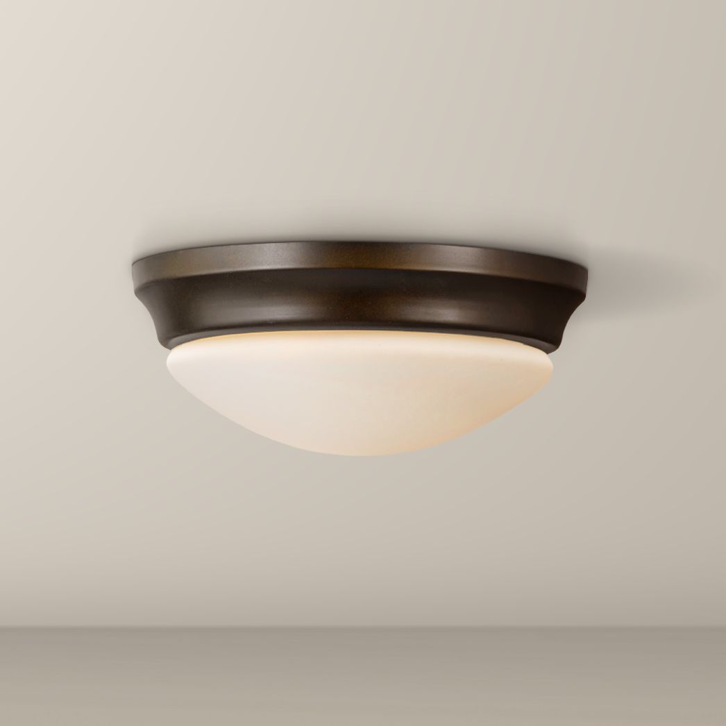 Barrington 10” Diameter Bronze Flushmount Ceiling Fixture G0498