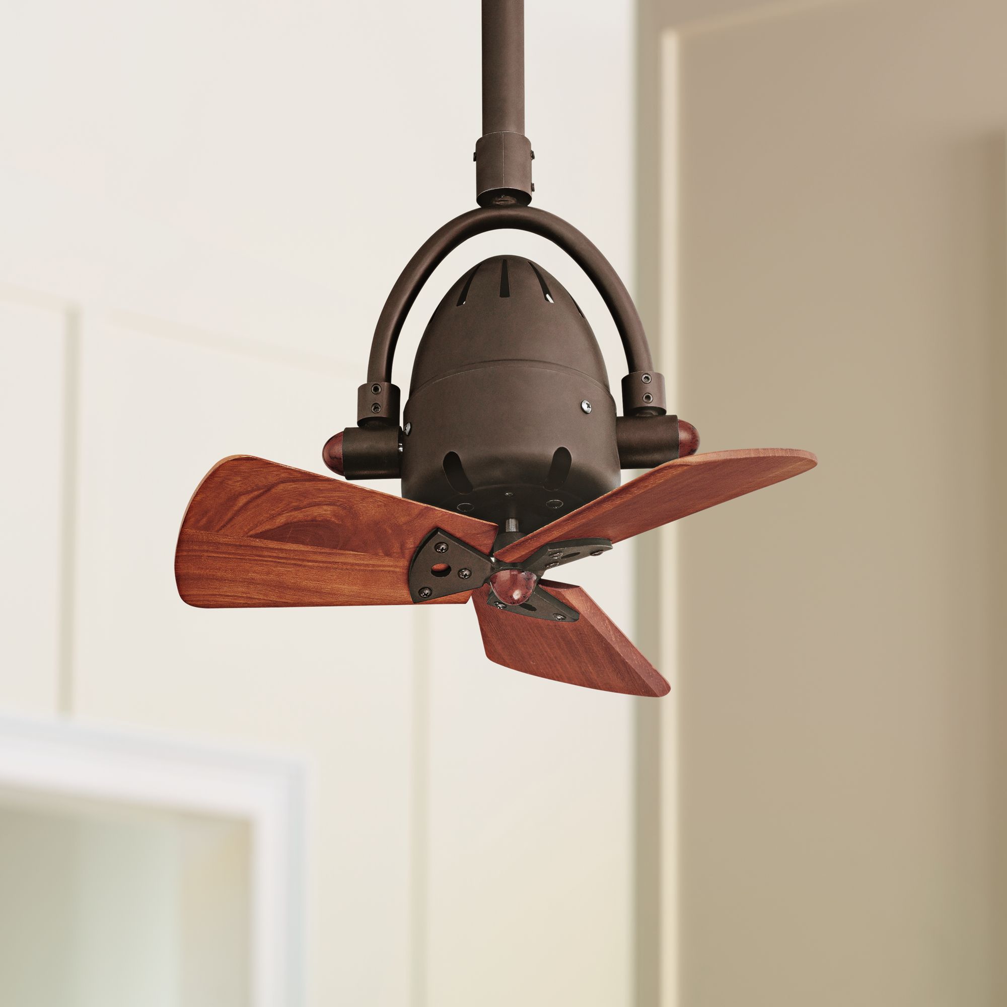 Oscillating Ceiling Fan Huishoudapparatuur Rustic Bronze 18 In Caged