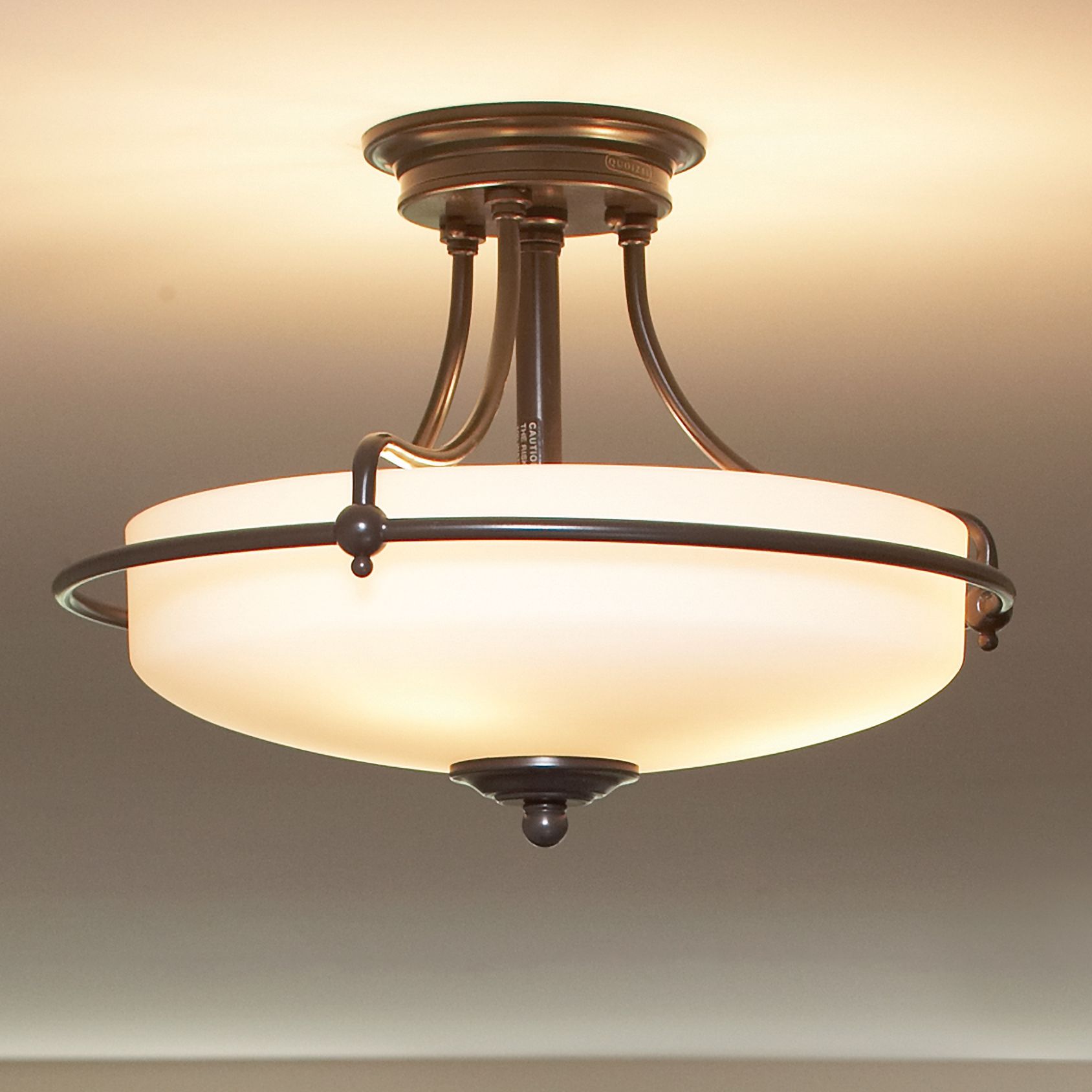 Griffin Collection Palladian Bronze 17" Wide Ceiling Light M8755