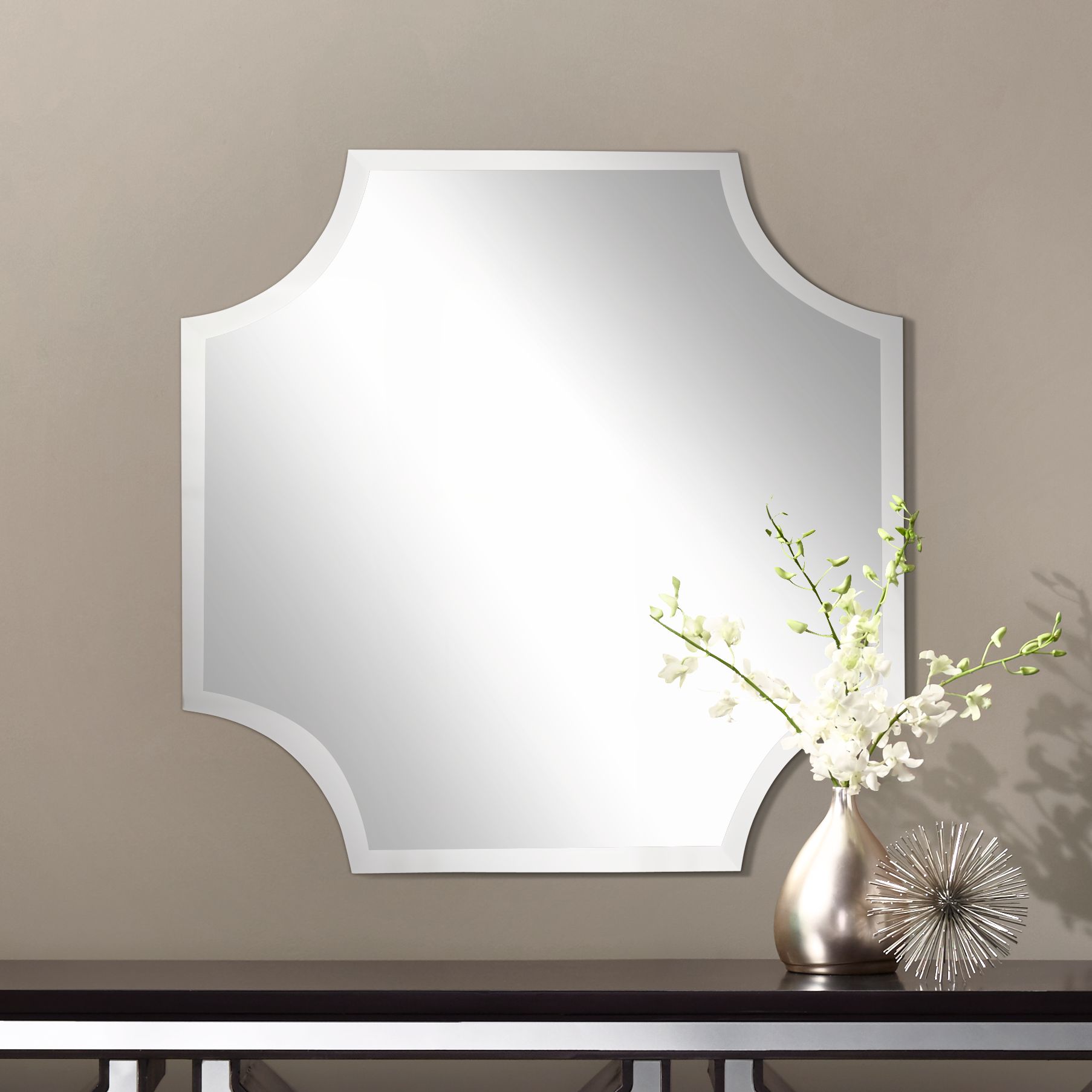 Cut Corner Frameless 30" High Beveled Wall Mirror P1632 Lamps Plus