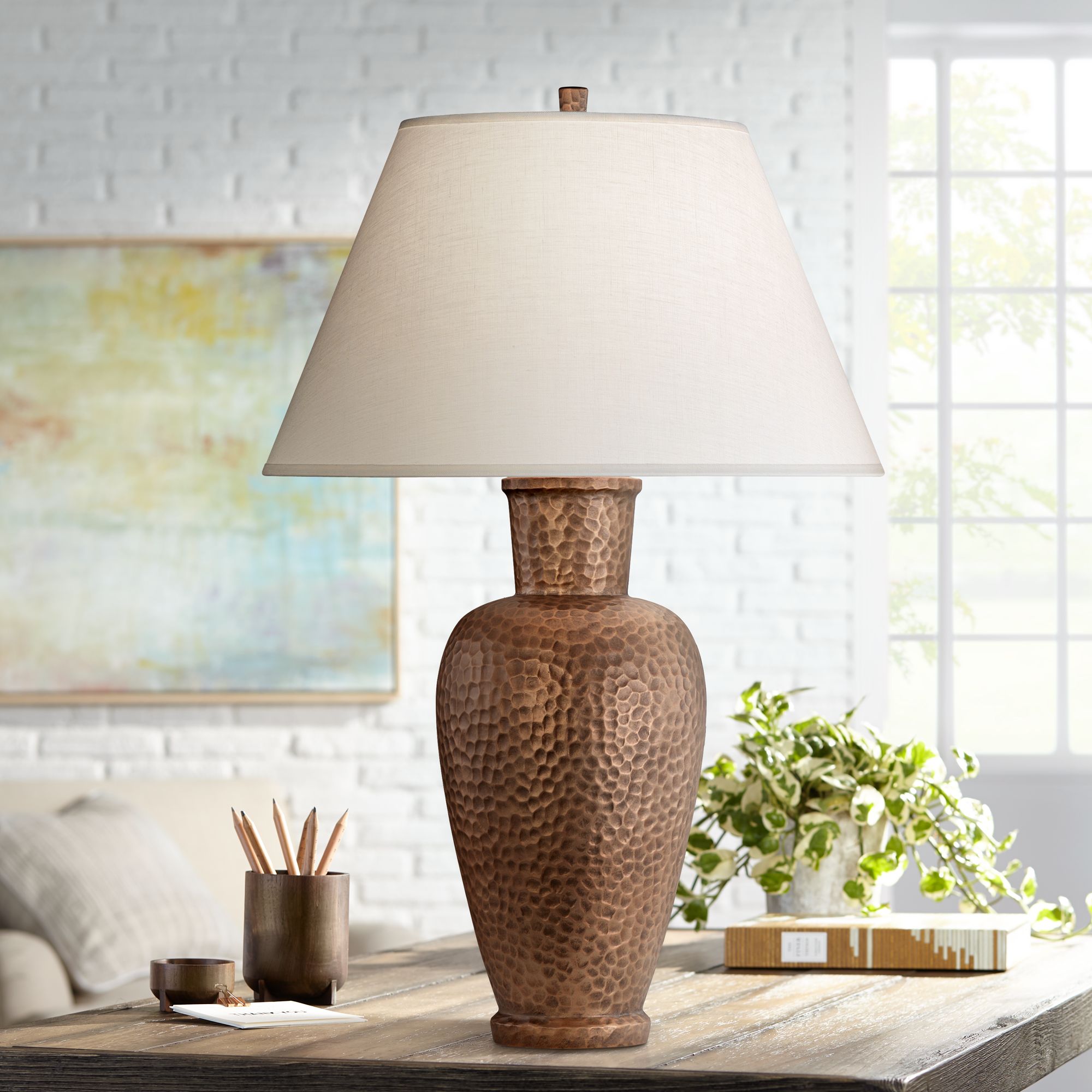 Robert Abbey Beaux Arts Copper 31" High Table Lamp P3201 Lamps Plus