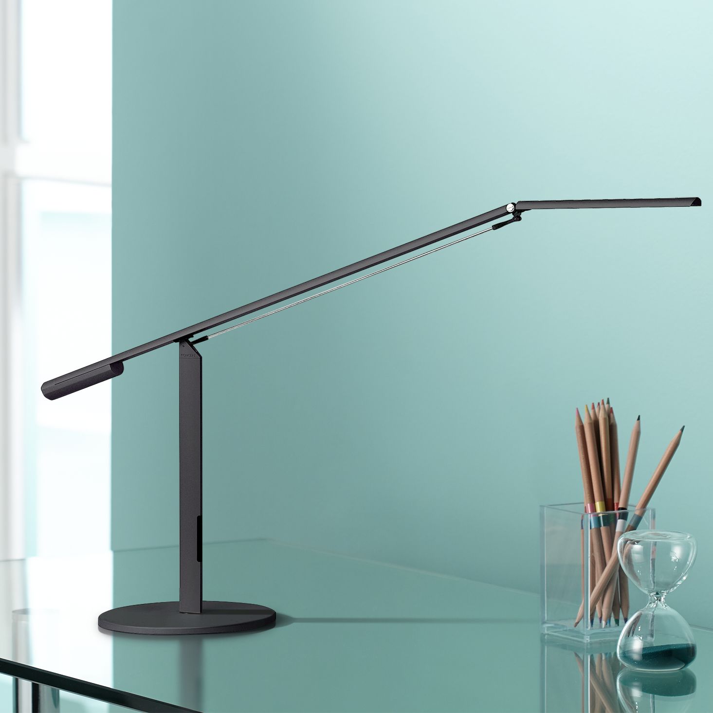 Equo Gen 3 Led Desk Lamp Gen 3 Equo Warm Light LED Black Desk Lamp with Touch Dimmer R5793