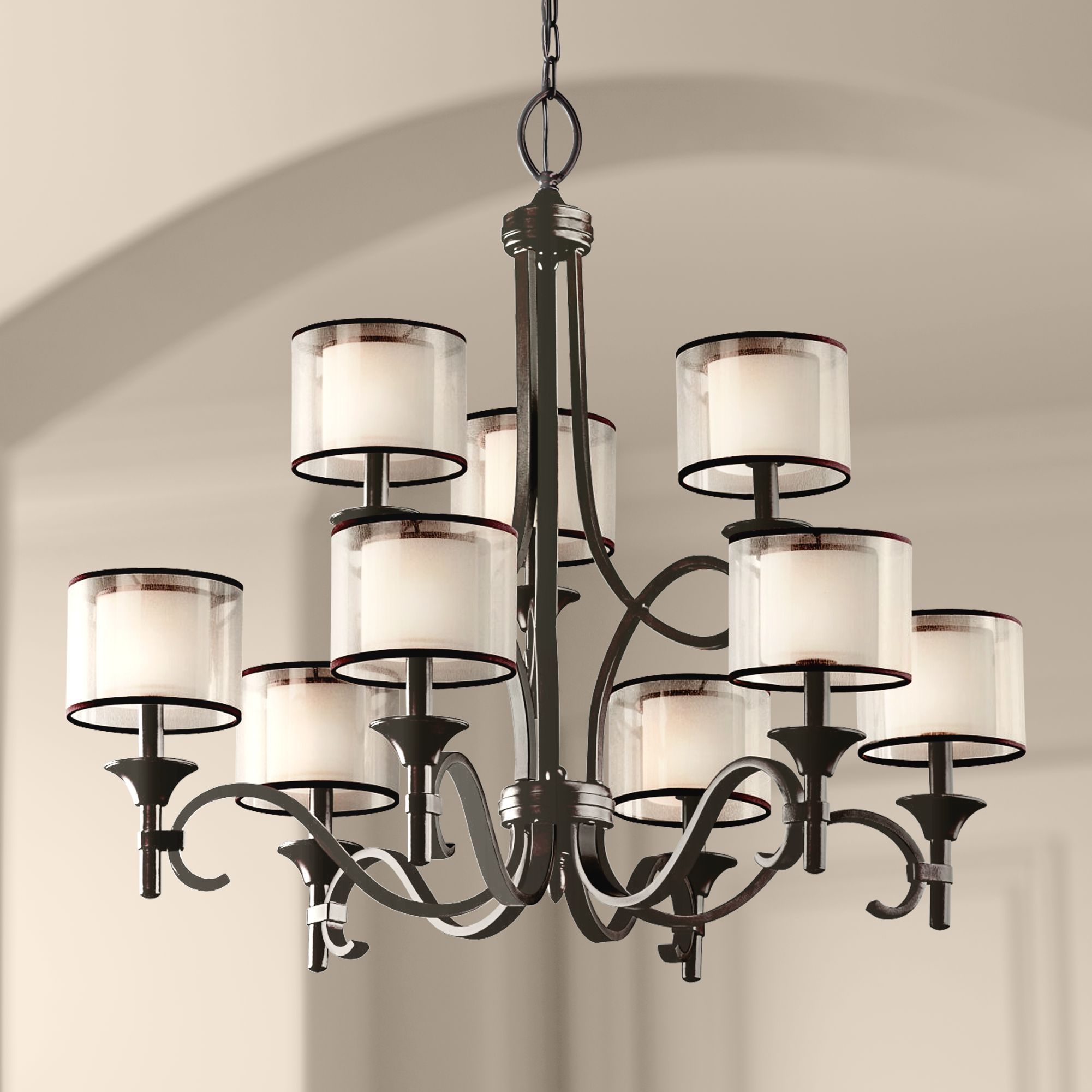 Kichler Lacey Mission Bronze 34 1/2" Wide Chandelier T0277 Lamps Plus