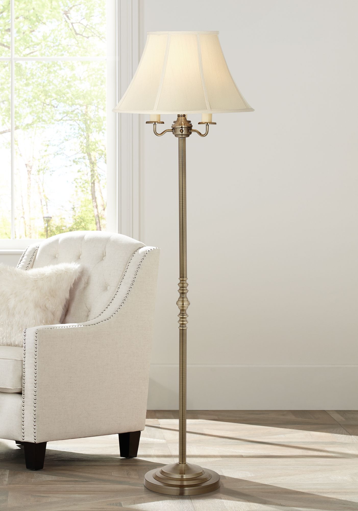 Montebello Antique Brass Floor Lamp by Regency Hill T8240 Lamps Plus
