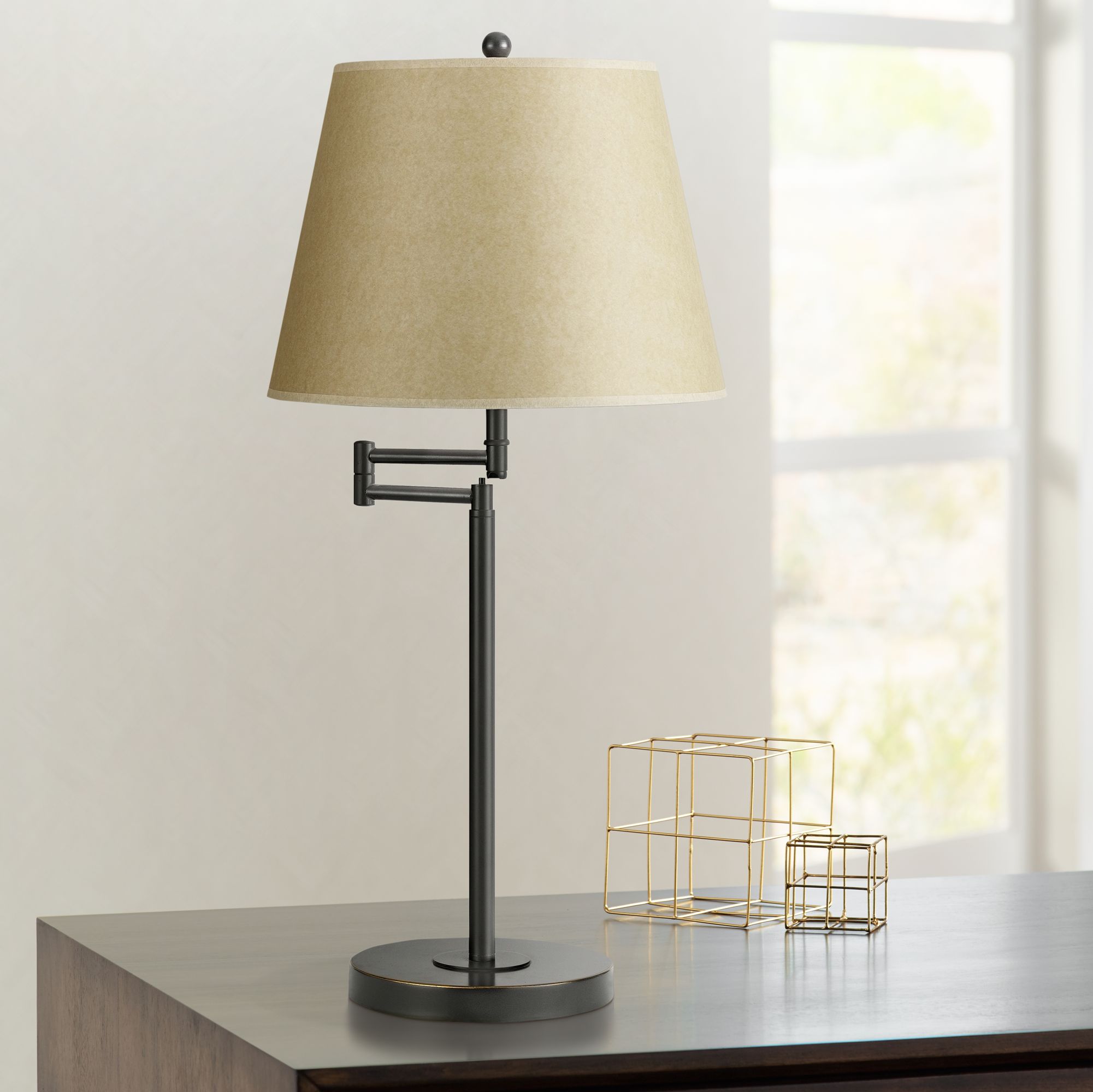 Dark Bronze Finish Metal Swing Arm Desk Lamp T8616 Lamps Plus