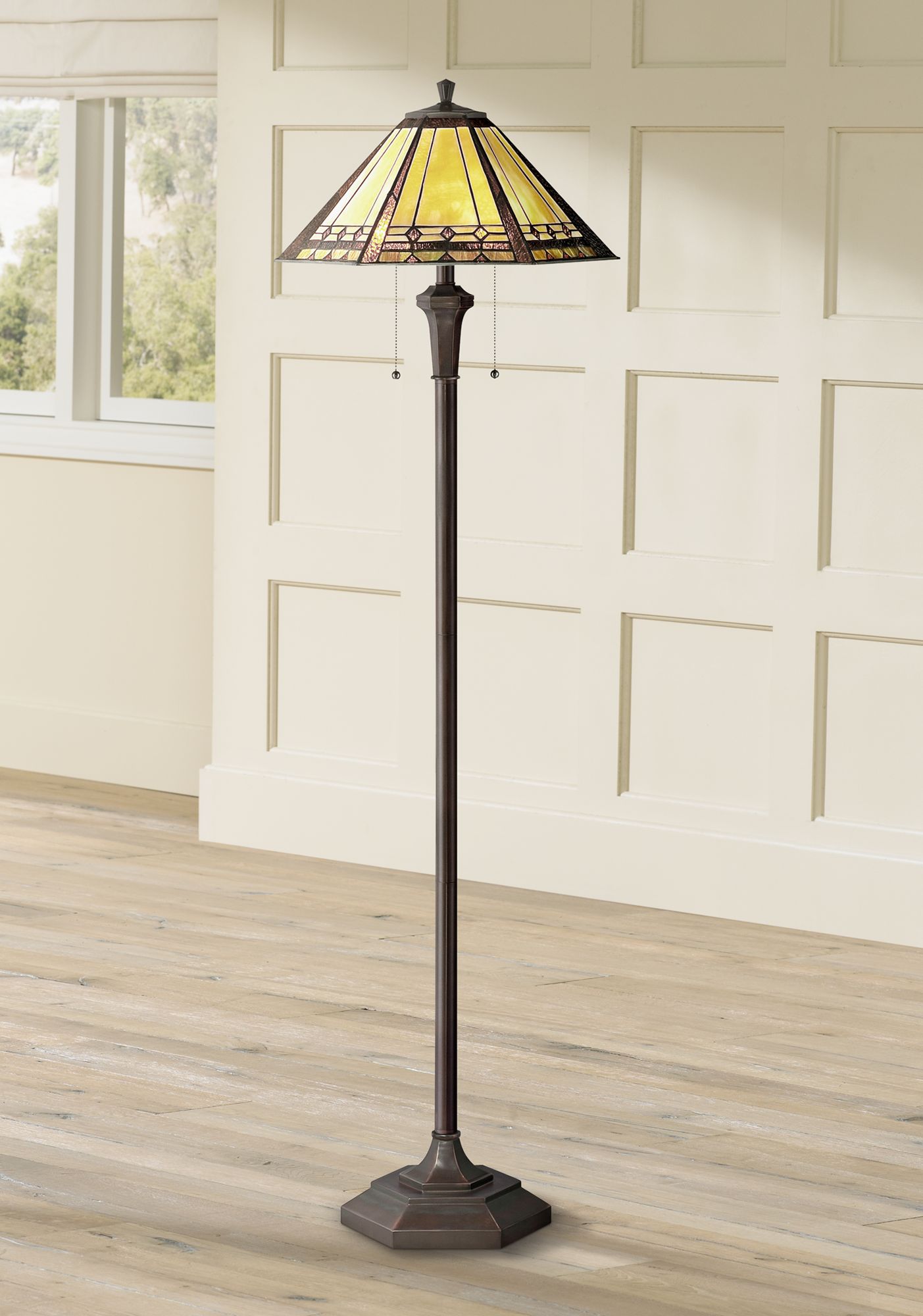 Arden Tiffany Style Quoizel Floor Lamp V1691 Lamps Plus