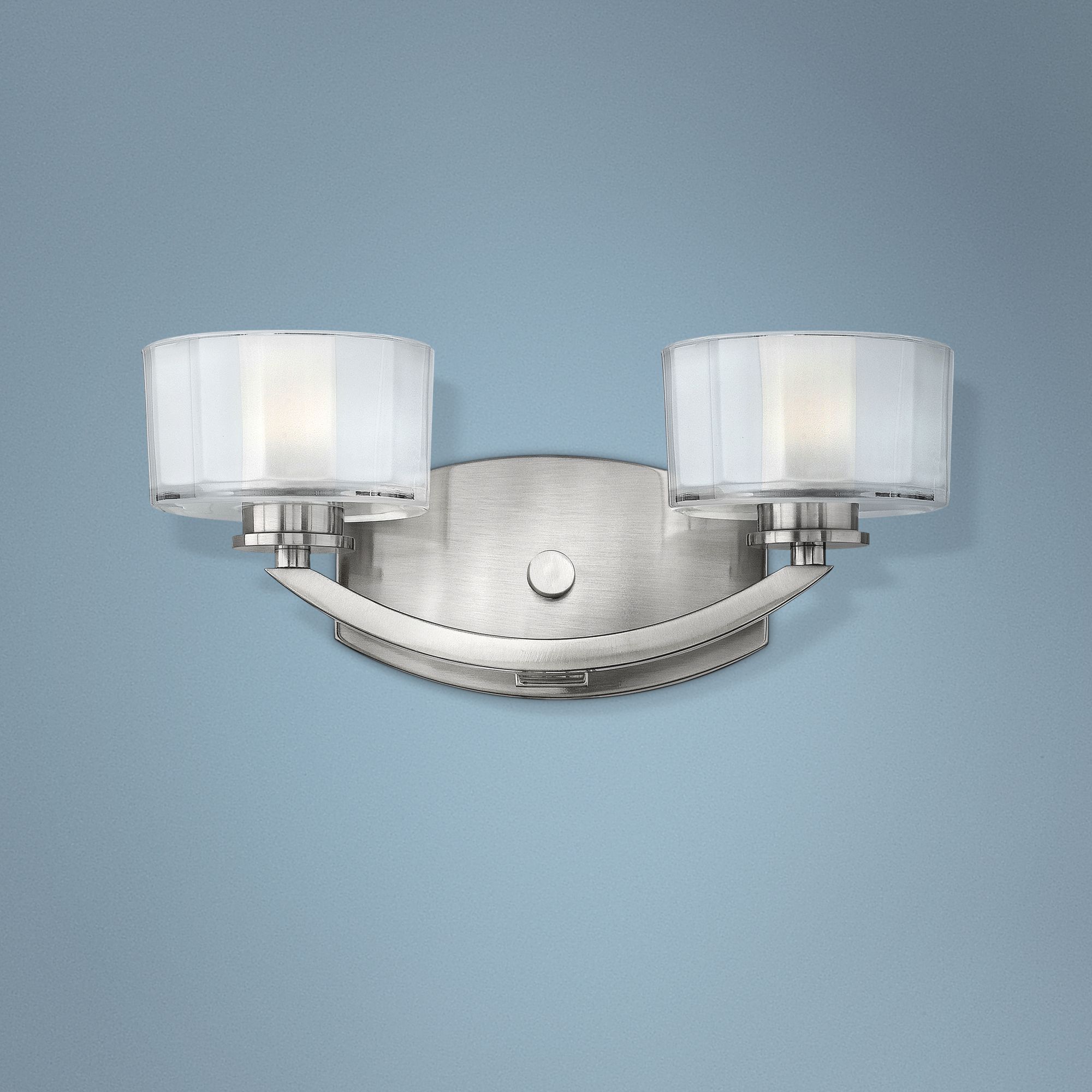 Hinkley Meridian 14" Wide Brushed Nickel Bathroom Light V1797