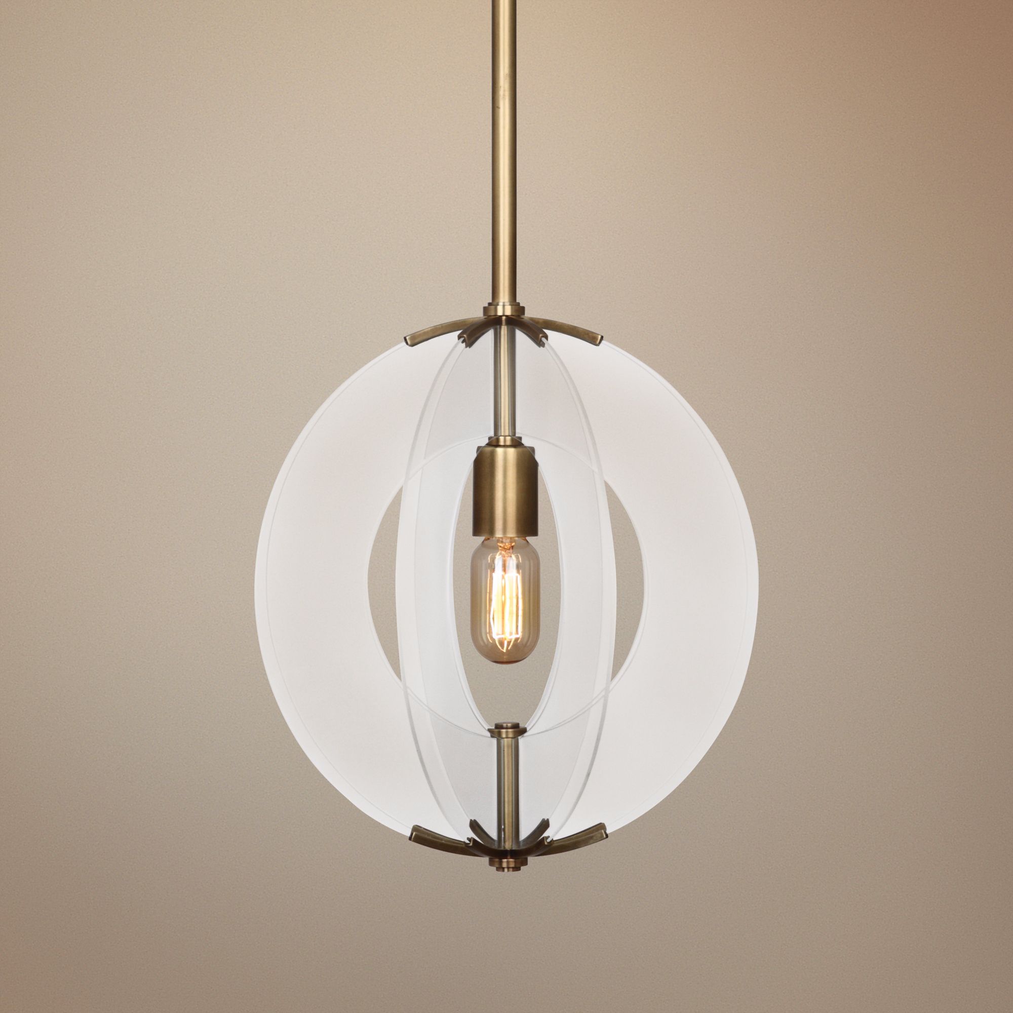 Robert Abbey Latitude 13 1/4" Wide Aged Brass Pendant Light V4930