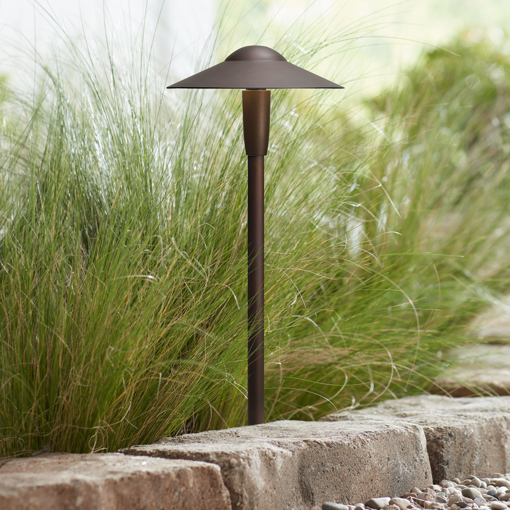 Kichler Landscape 8 1/4" Wide LED Bronze Dome Path Light V7428