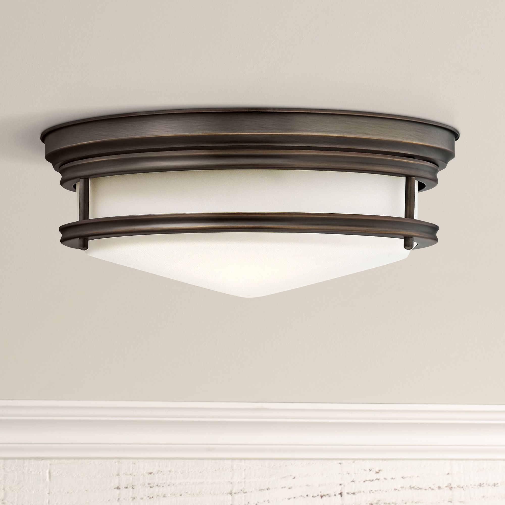Hinkley Hadley 14" Wide OilRubbed Bronze Ceiling Light W9216