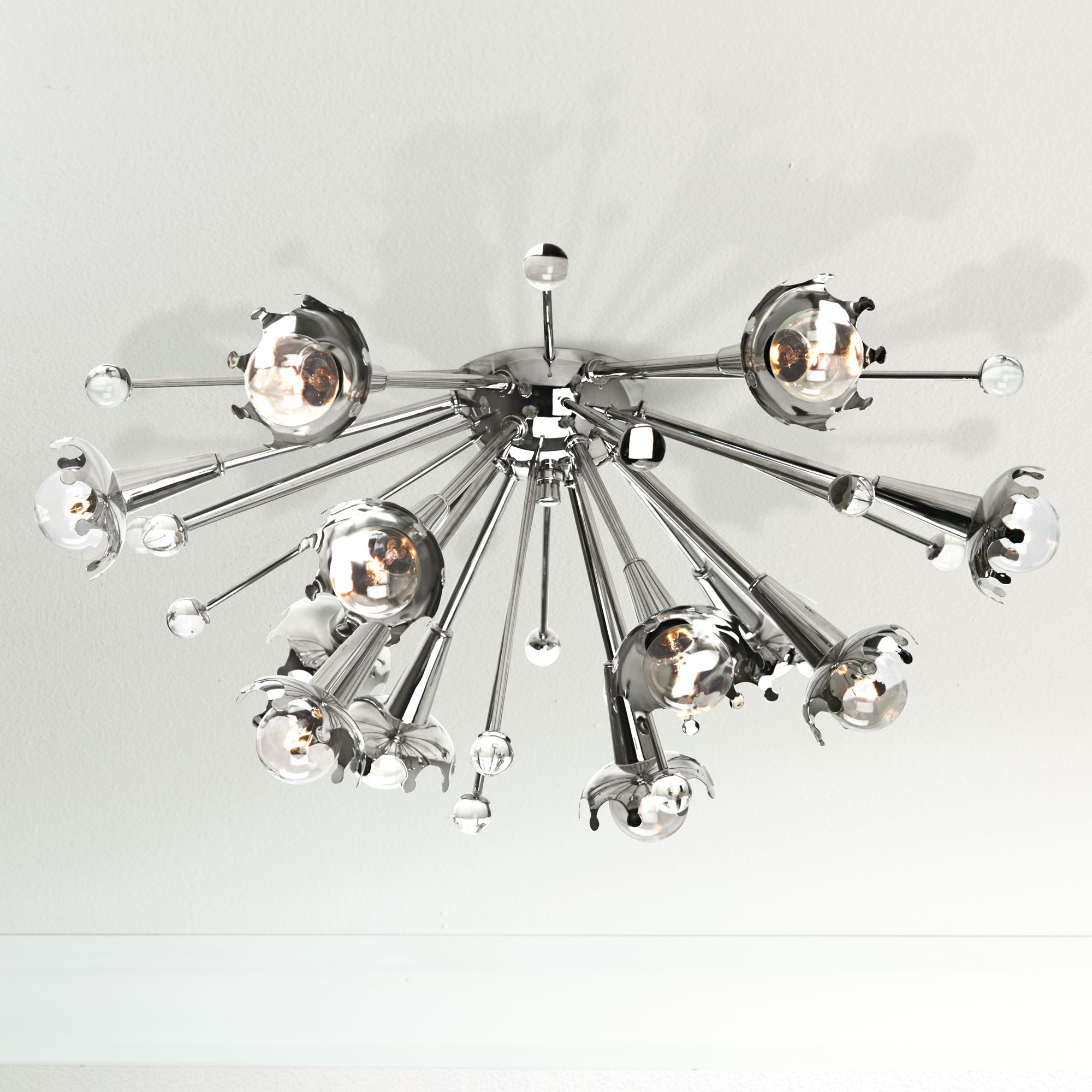 Jonathan Adler 24"W Nickel Sputnik Ceiling Light X1817 Lamps Plus