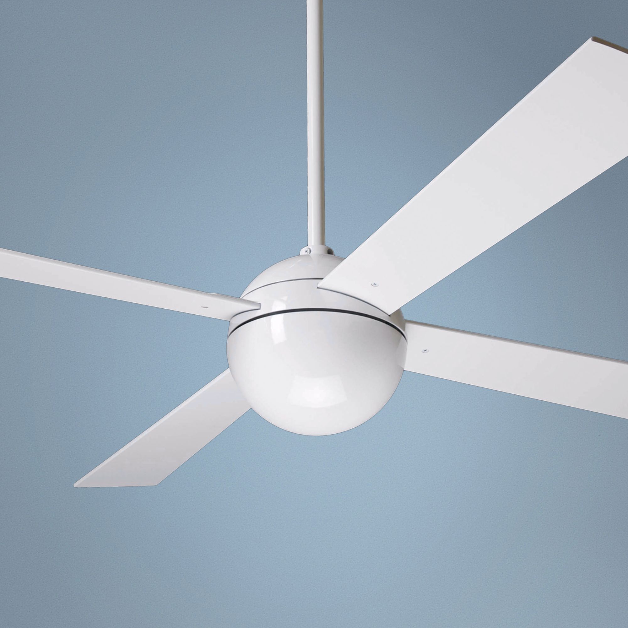 42" Modern Fan Ball Gloss White Ceiling Fan Y4613 Lamps Plus