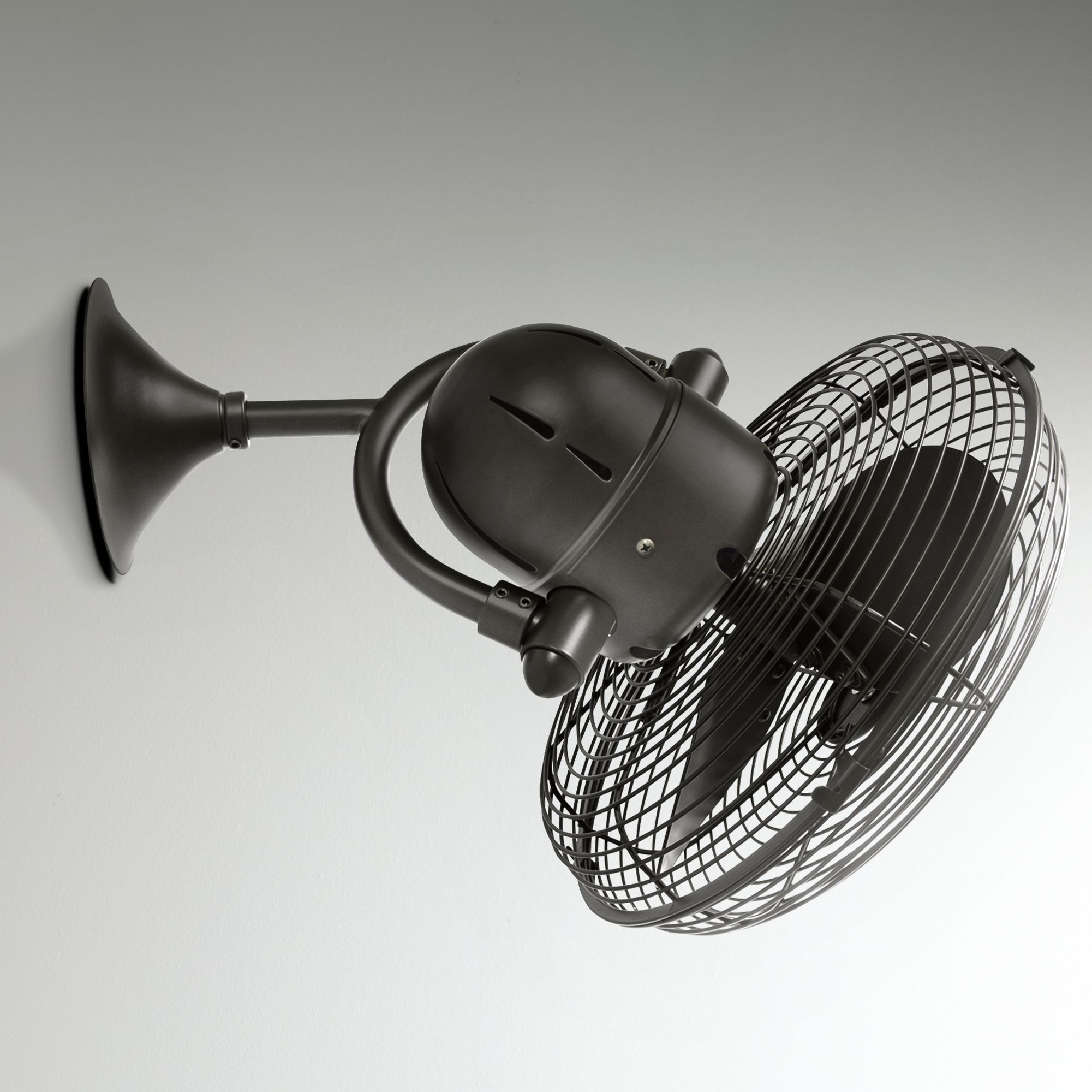 Kaye 13" Textured Bronze Oscillating Table or Wall Fan Y4788 Lamps