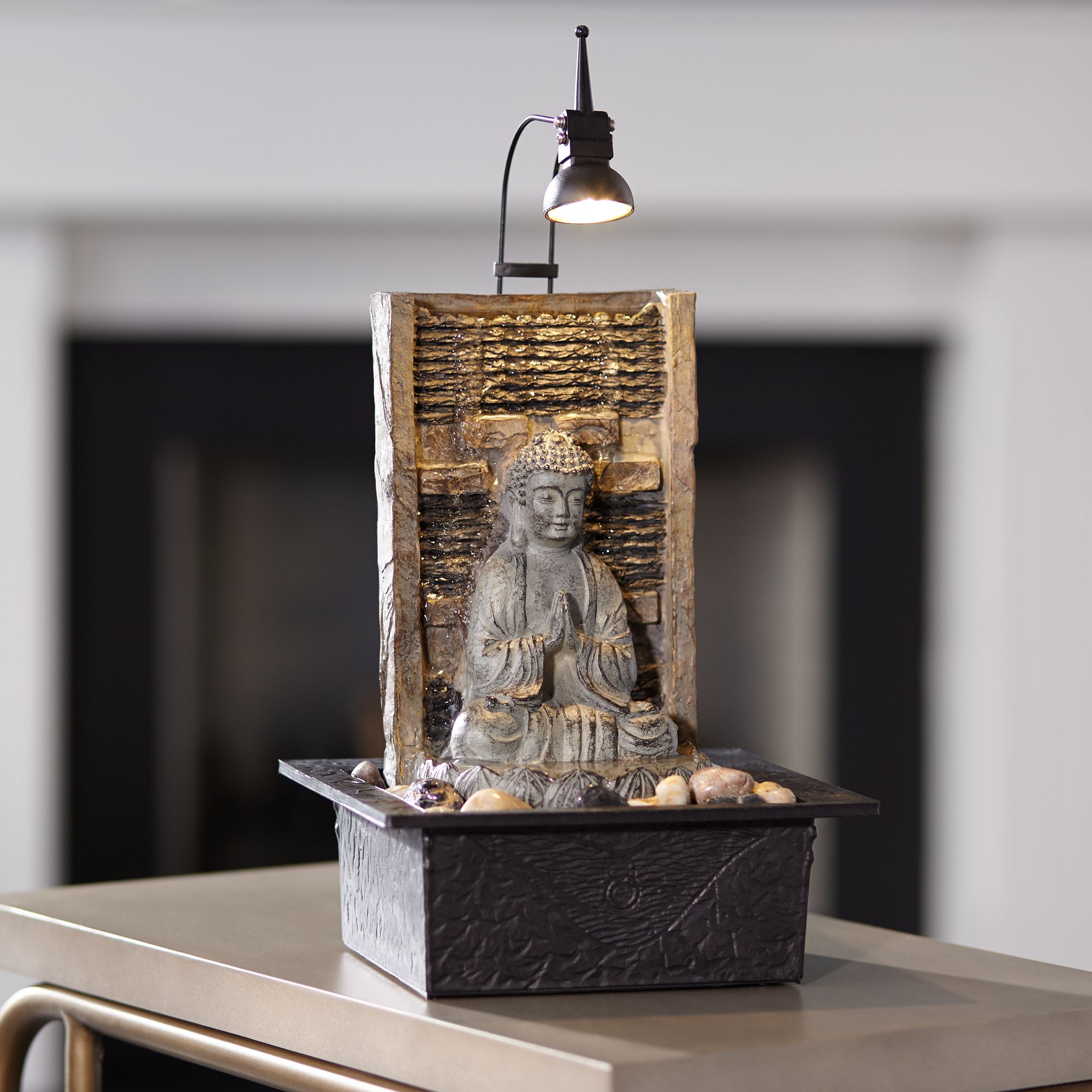 Namaste Buddha 11 1/2" High Indoor Table Fountain Y6960 Lamps Plus