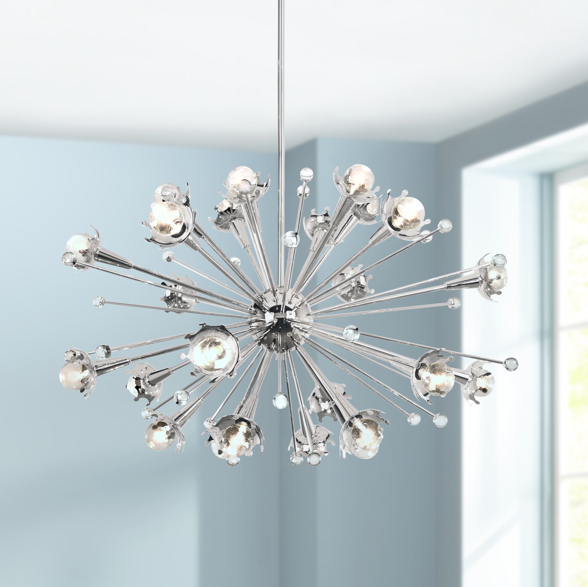 Jonathan Adler Sputnik 24Light Polished Nickel Chandelier Y8208