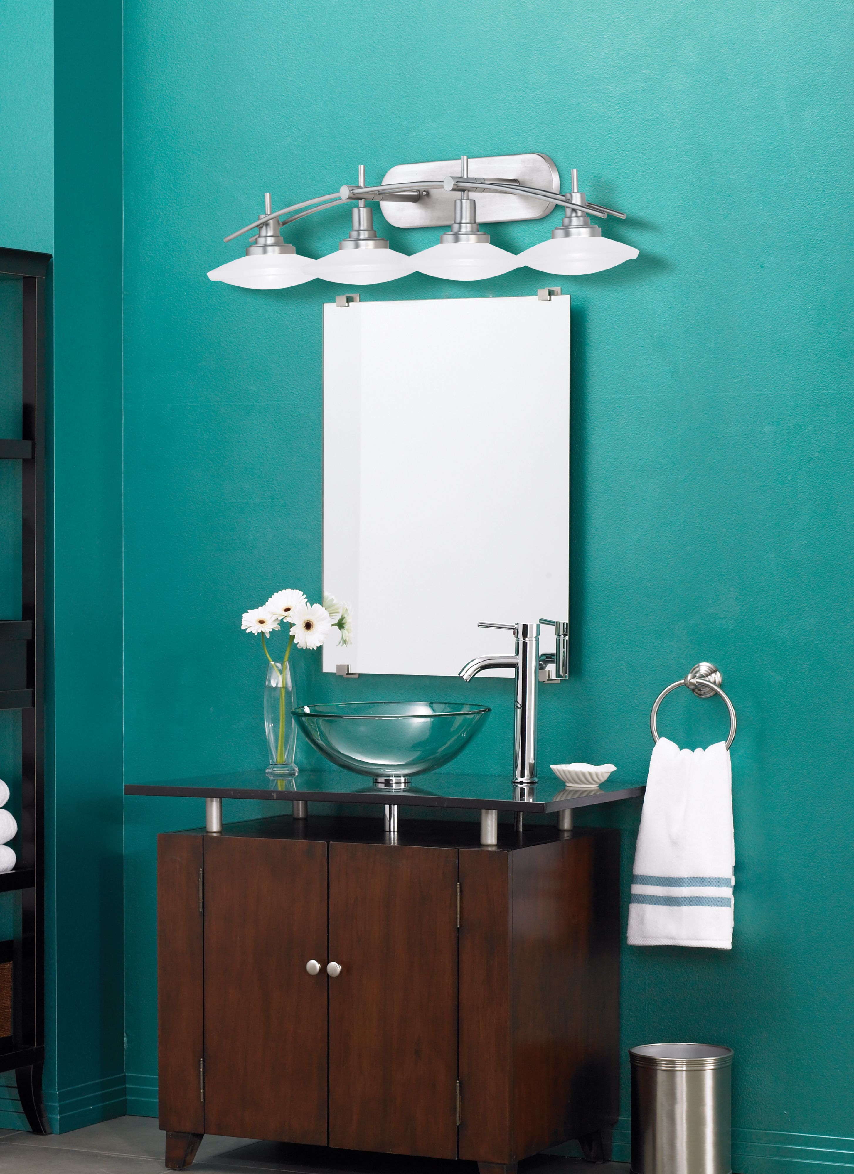 Structures Nickel 40" Wide Bathroom Light Fixture 01564 Lamps Plus