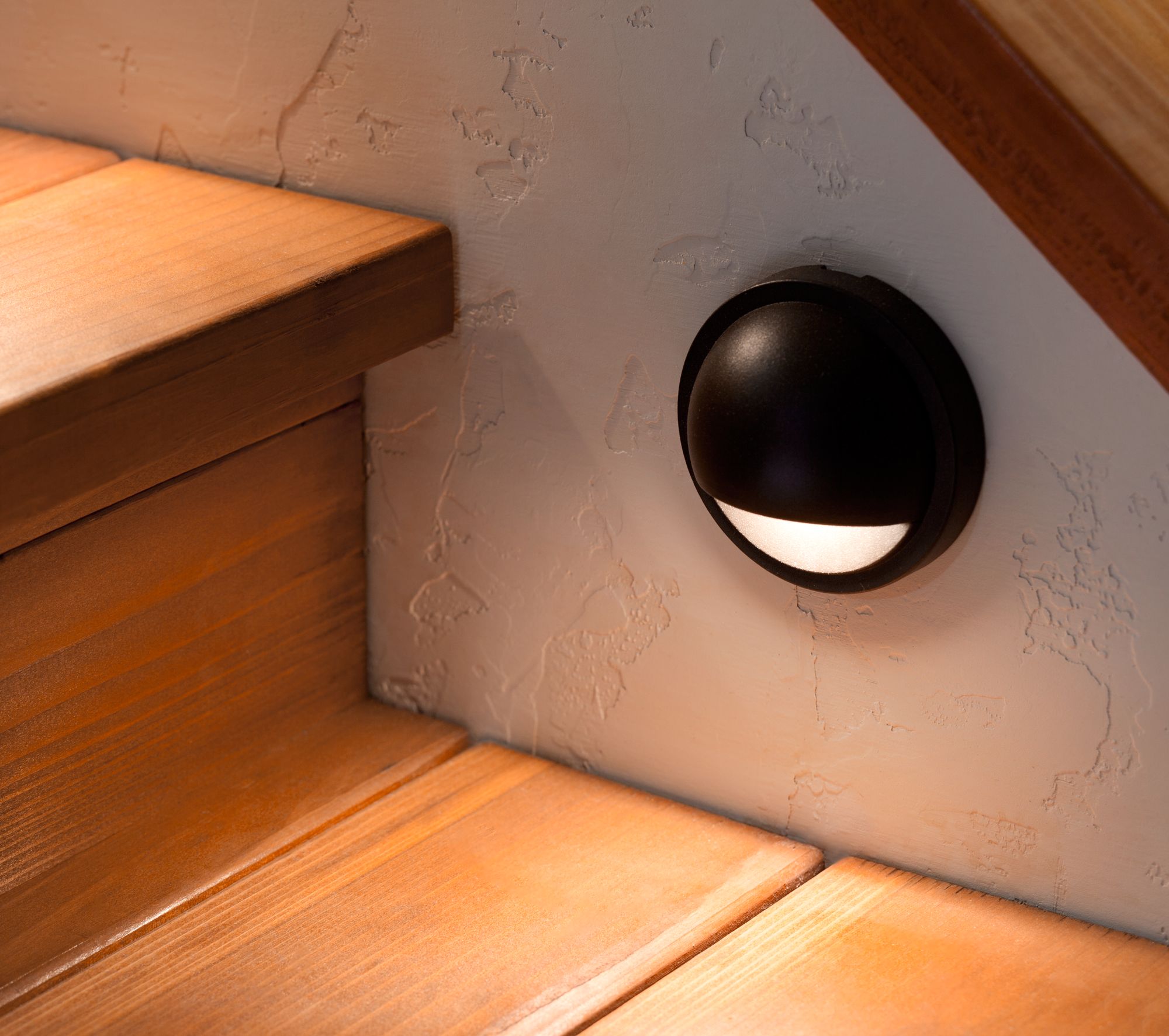 Kichler 4" High Half Moon Bronze 3000K LED Deck Light N1699 Lamps Plus