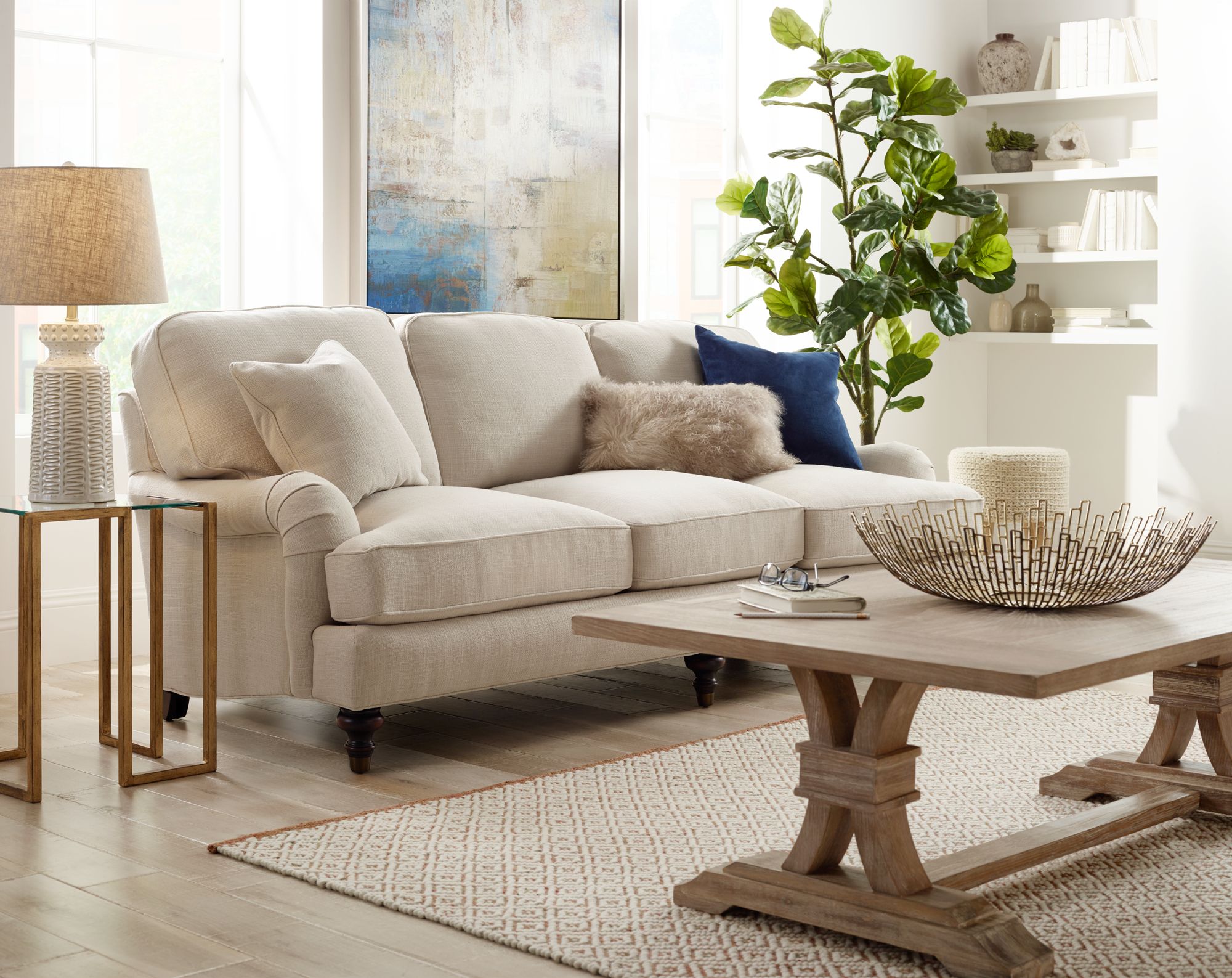 A room with our 55 Downing Street brand Sloane sofa as a relaxing focal