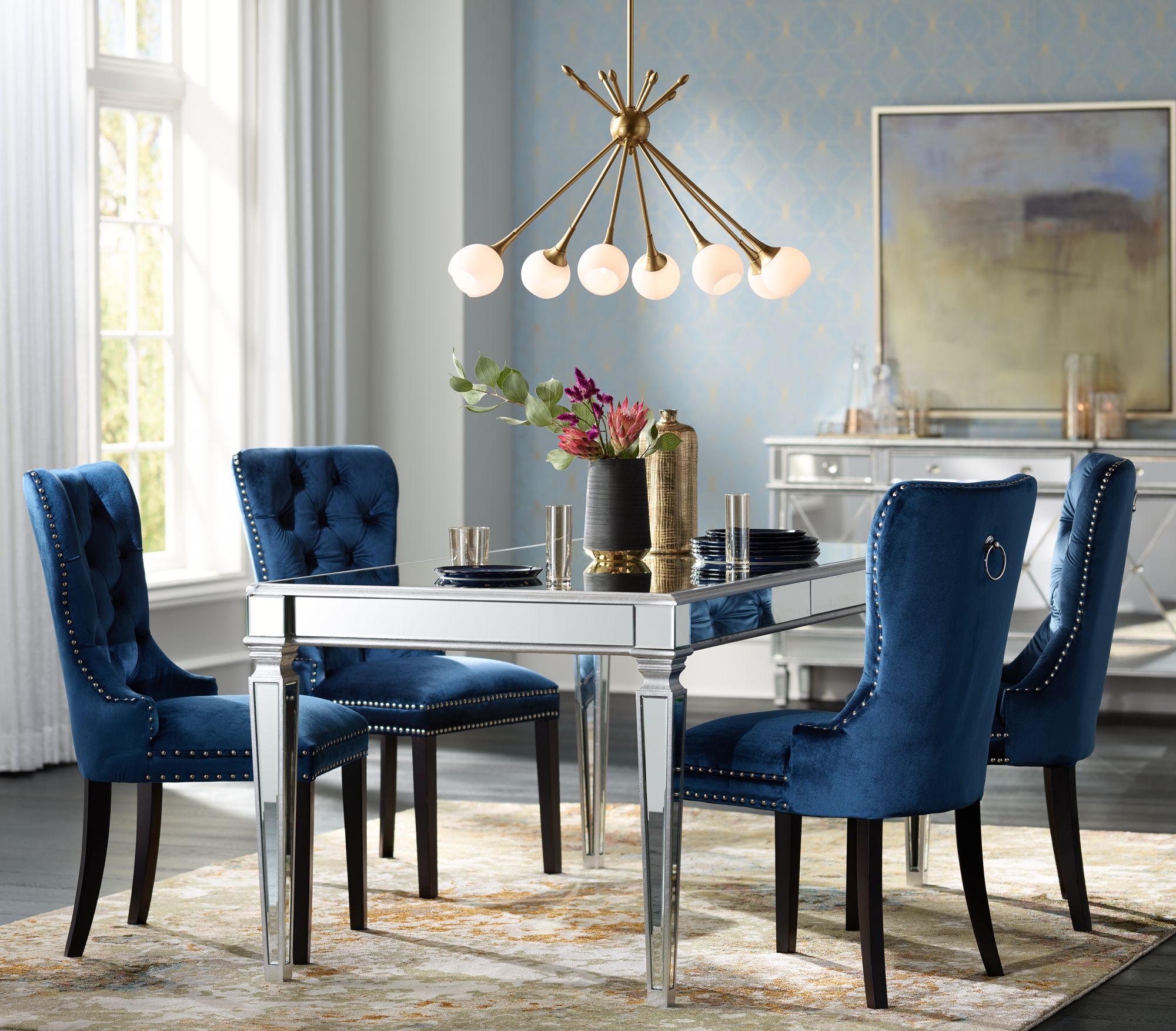 Living Room Chairs Blue