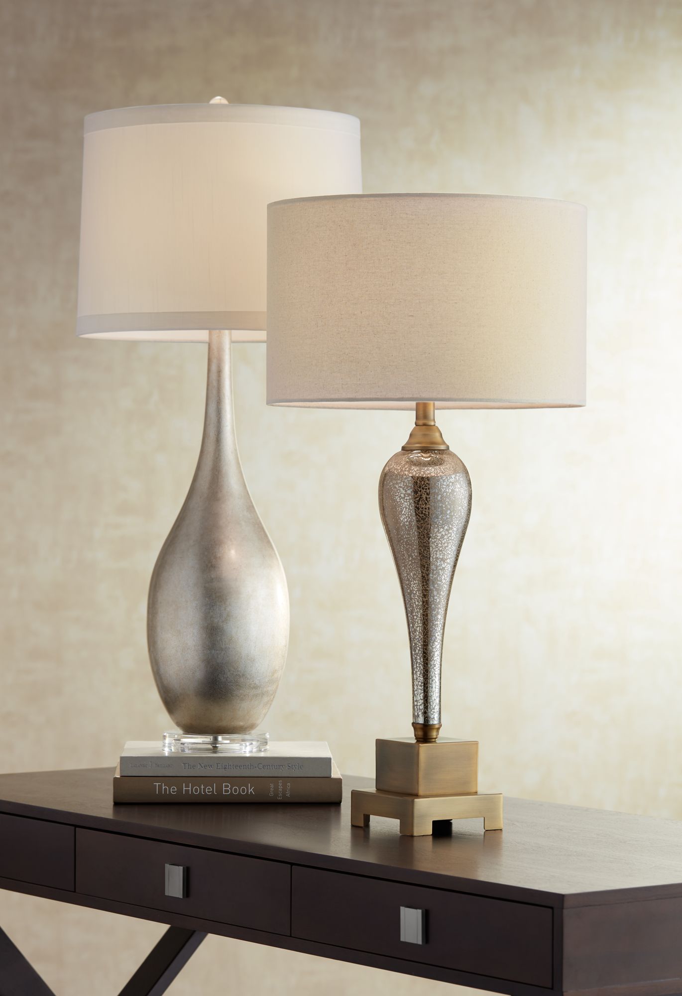 Gigi Mercury Glass Table Lamp by Possini Euro Design 3H030 Lamps Plus