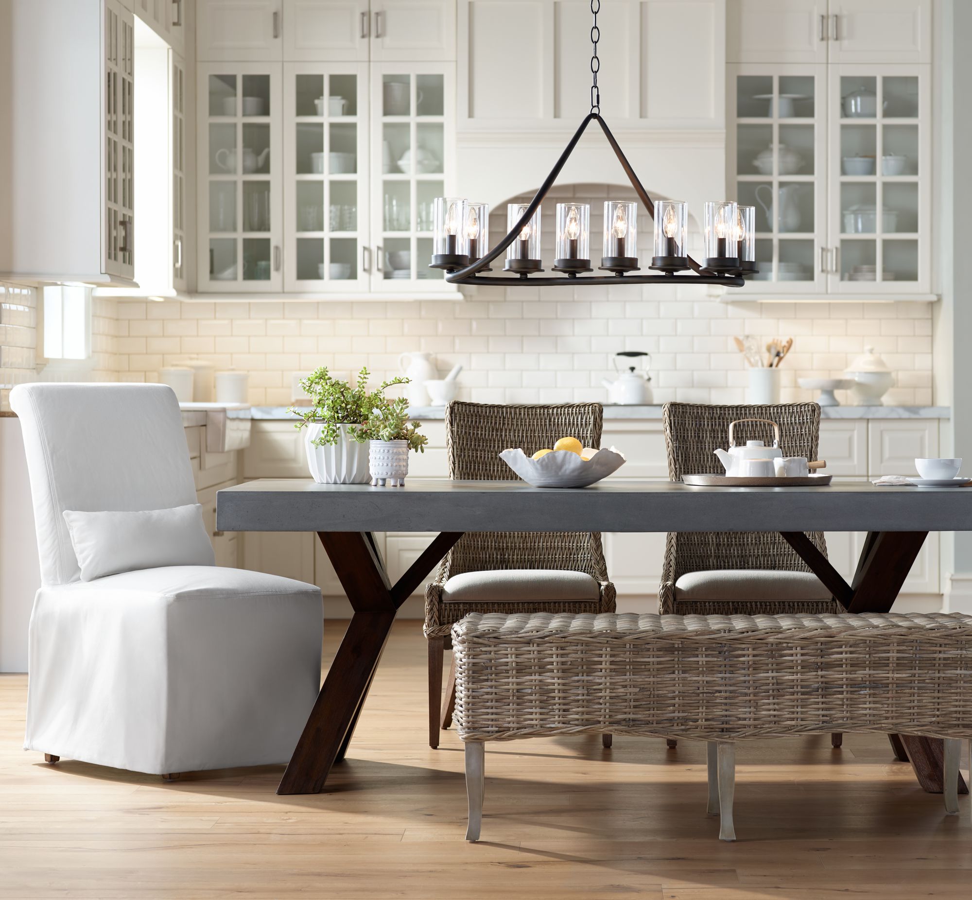 Heritage 44" Wide Bronze 10Light Island Chandelier W6827 Lamps Plus