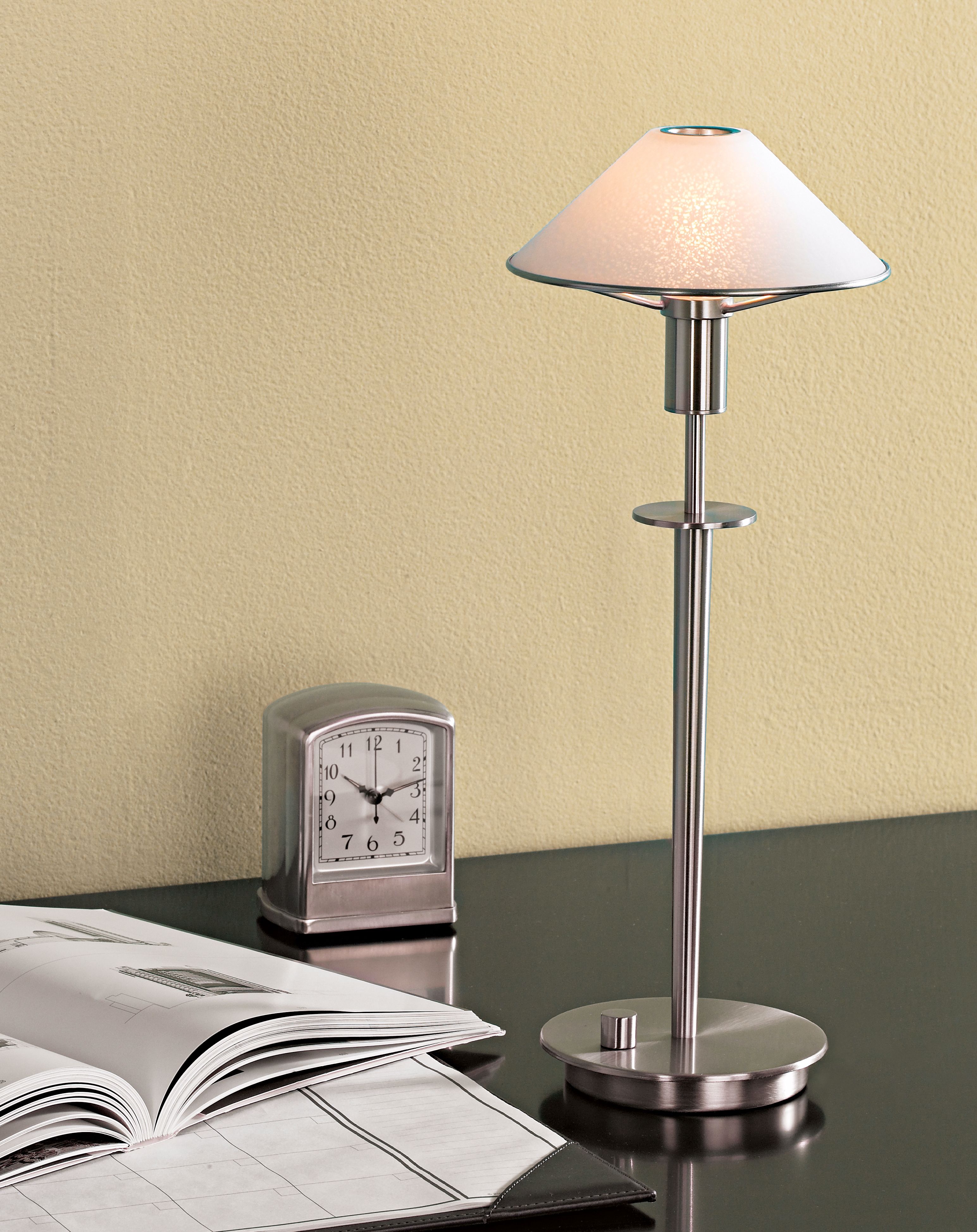 Dimmer Lampor Holtkoetter 18 1/2" High Satin Nickel TurnDimmer Table Lamp 14828