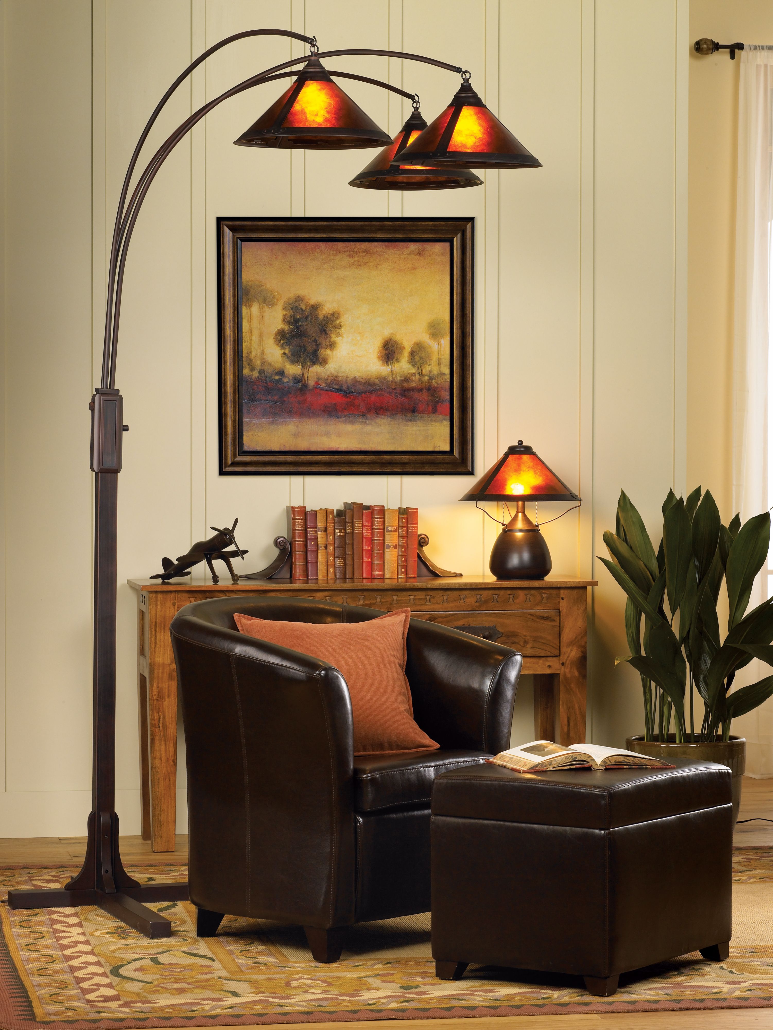 MissionStyle 17" High Mica Accent Table Lamp 82487 Lamps Plus