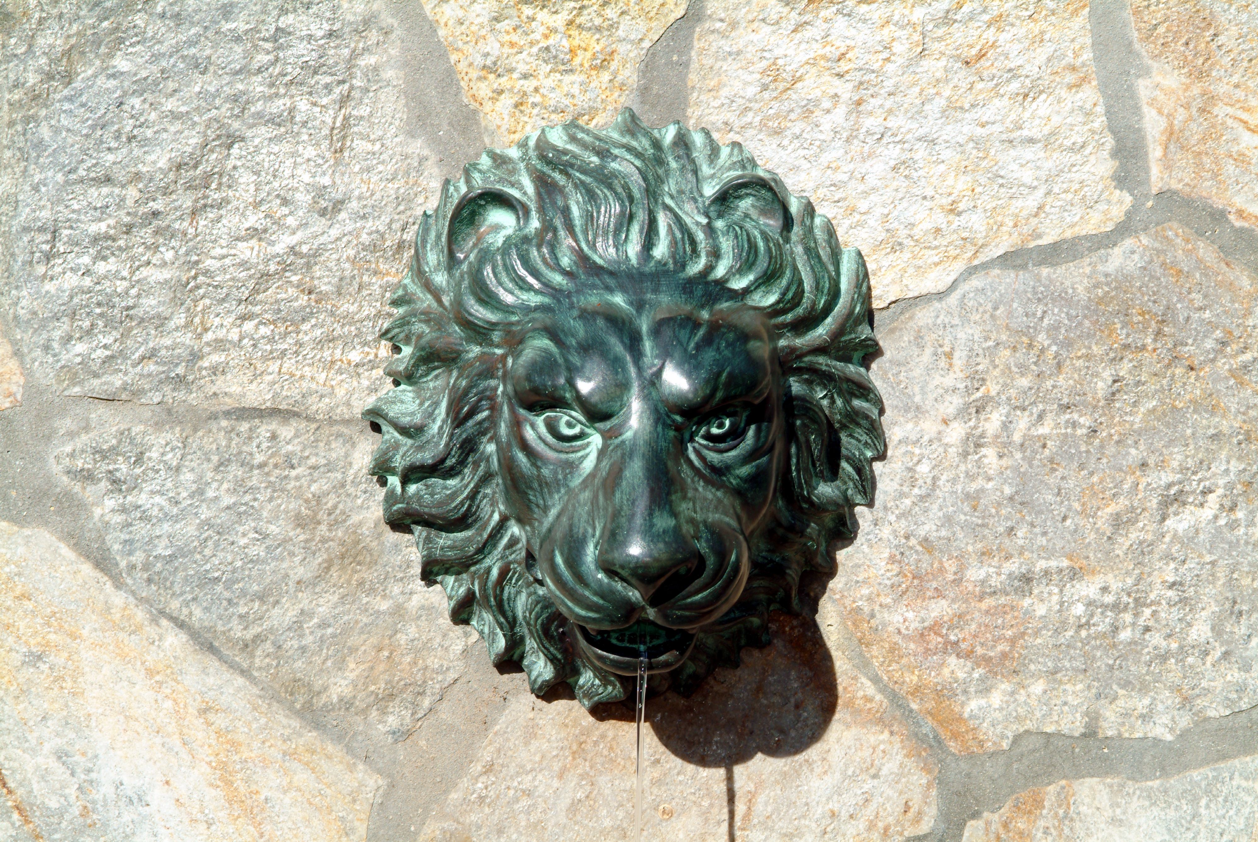 Brass Lion Head Wall Fountain 35457 Lamps Plus
