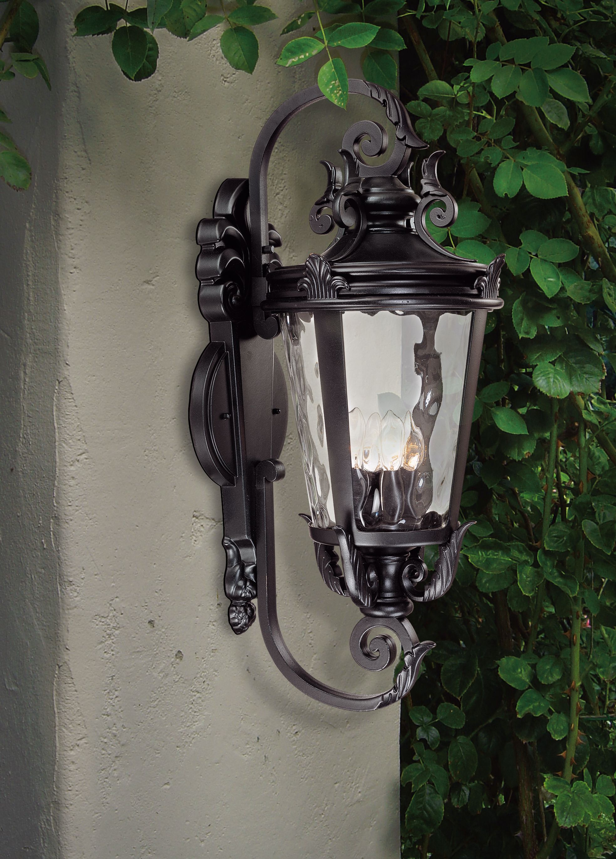 Casa Marseille 31" High Large Black Outdoor Wall Light 49295 Lamps