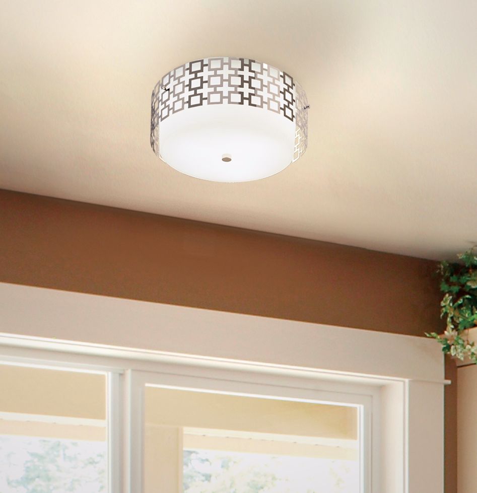 Jonathan Adler Parker 15 1/4" Wide Nickel Ceiling Light H0679