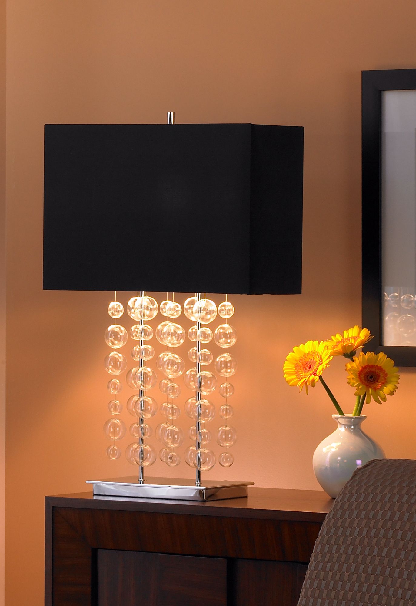 Possini Euro Design Clear Bubble Cascade Table Lamp 17117 Lamps Plus