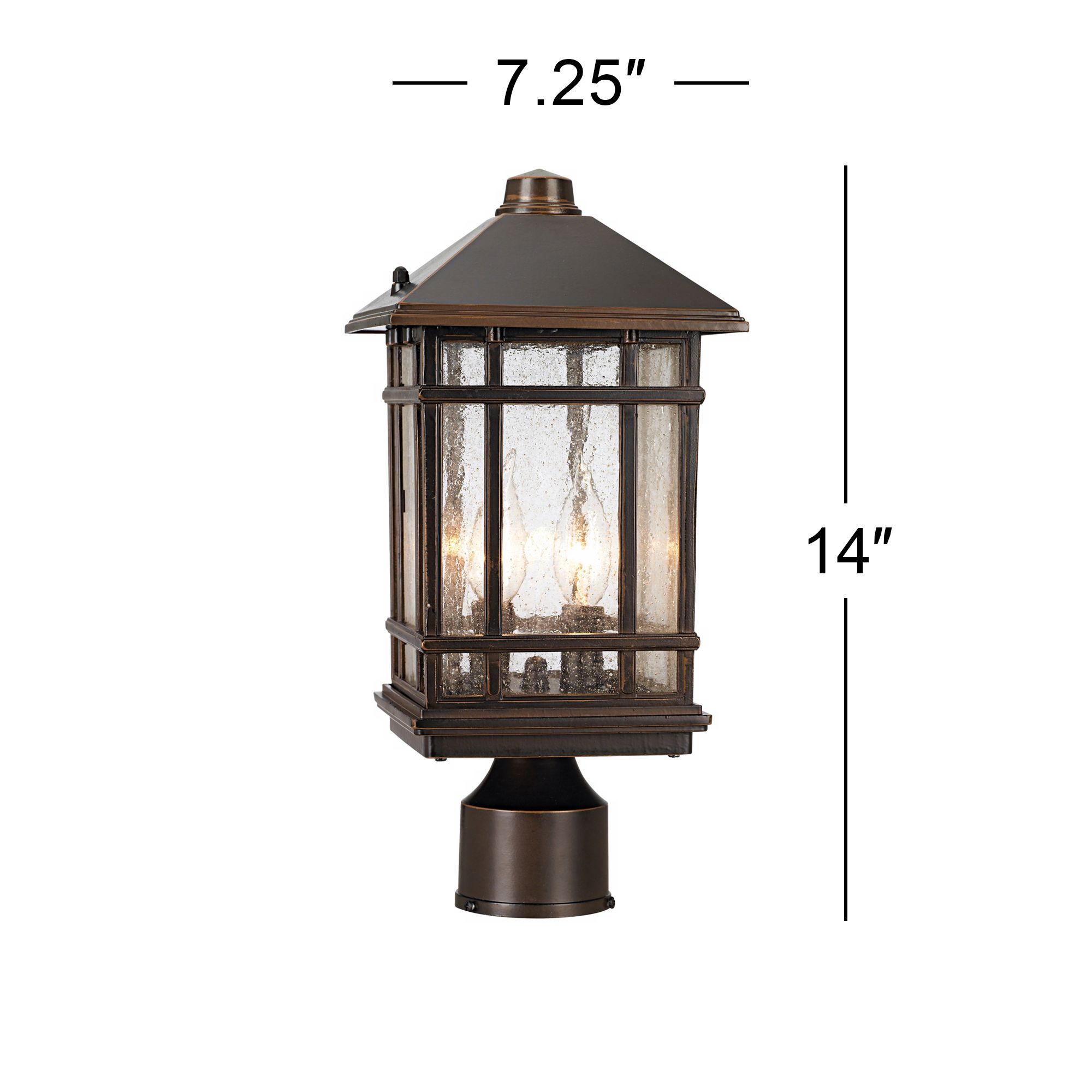 J du J Sierra Craftsman 14" High Outdoor Post Mount Light 03436
