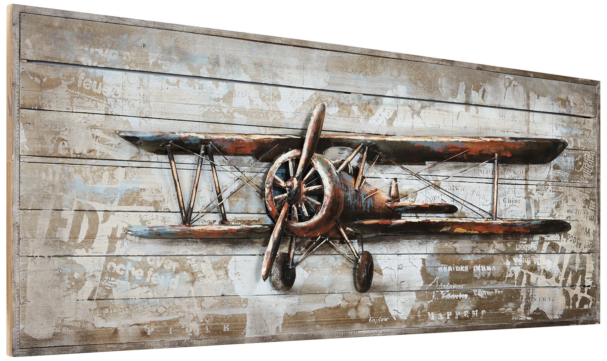 Model Airplane 60" Wide Metal Dimensional Wall Art 034V0 Lamps Plus