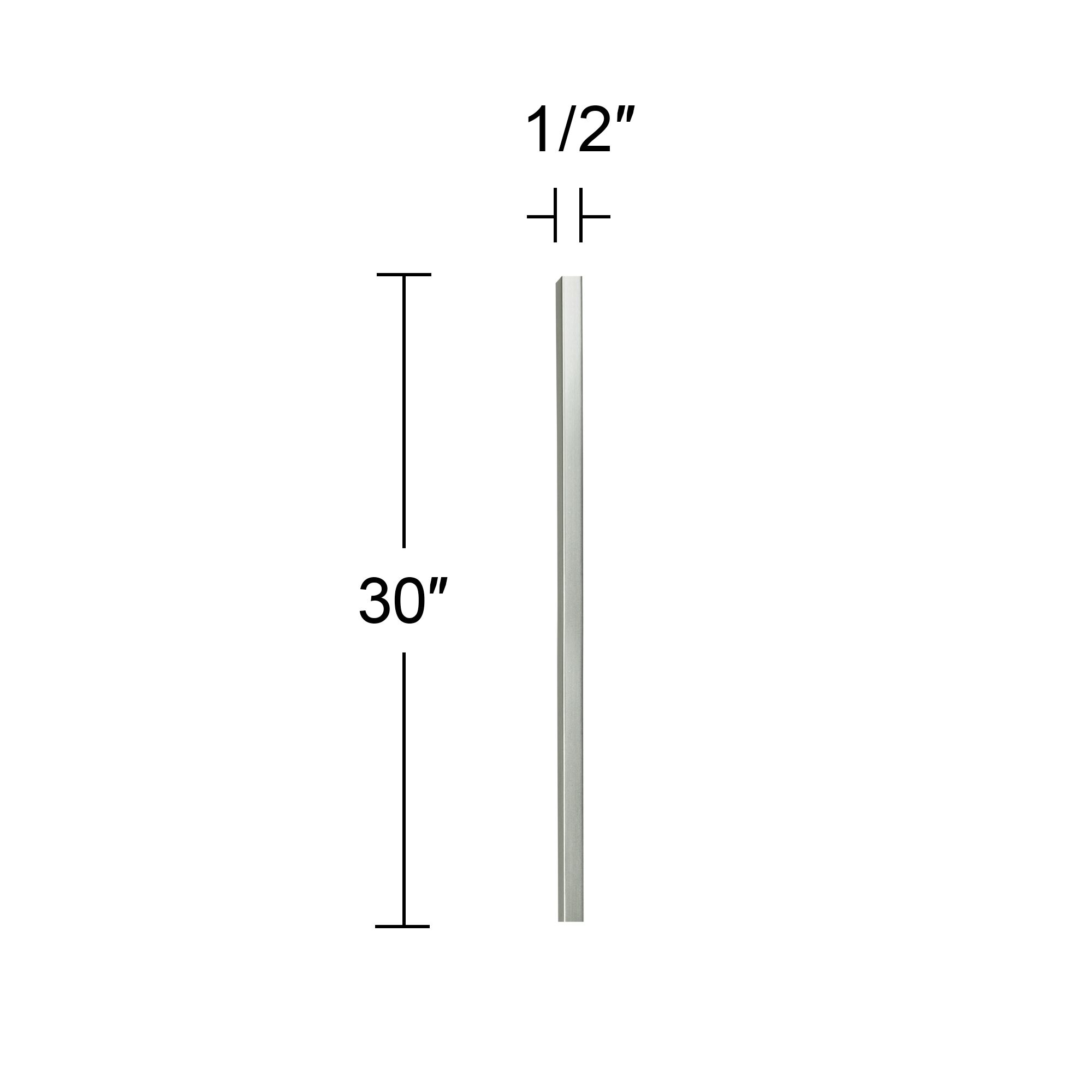 30" Long Brushed Nickel Metal Cord Cover 05154 Lamps Plus