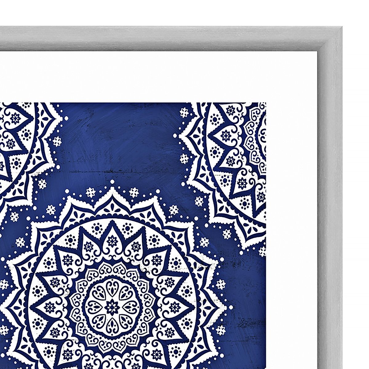 Blue Boho Pattern 22" High 2Piece Framed Giclee Wall Art Set 12P21