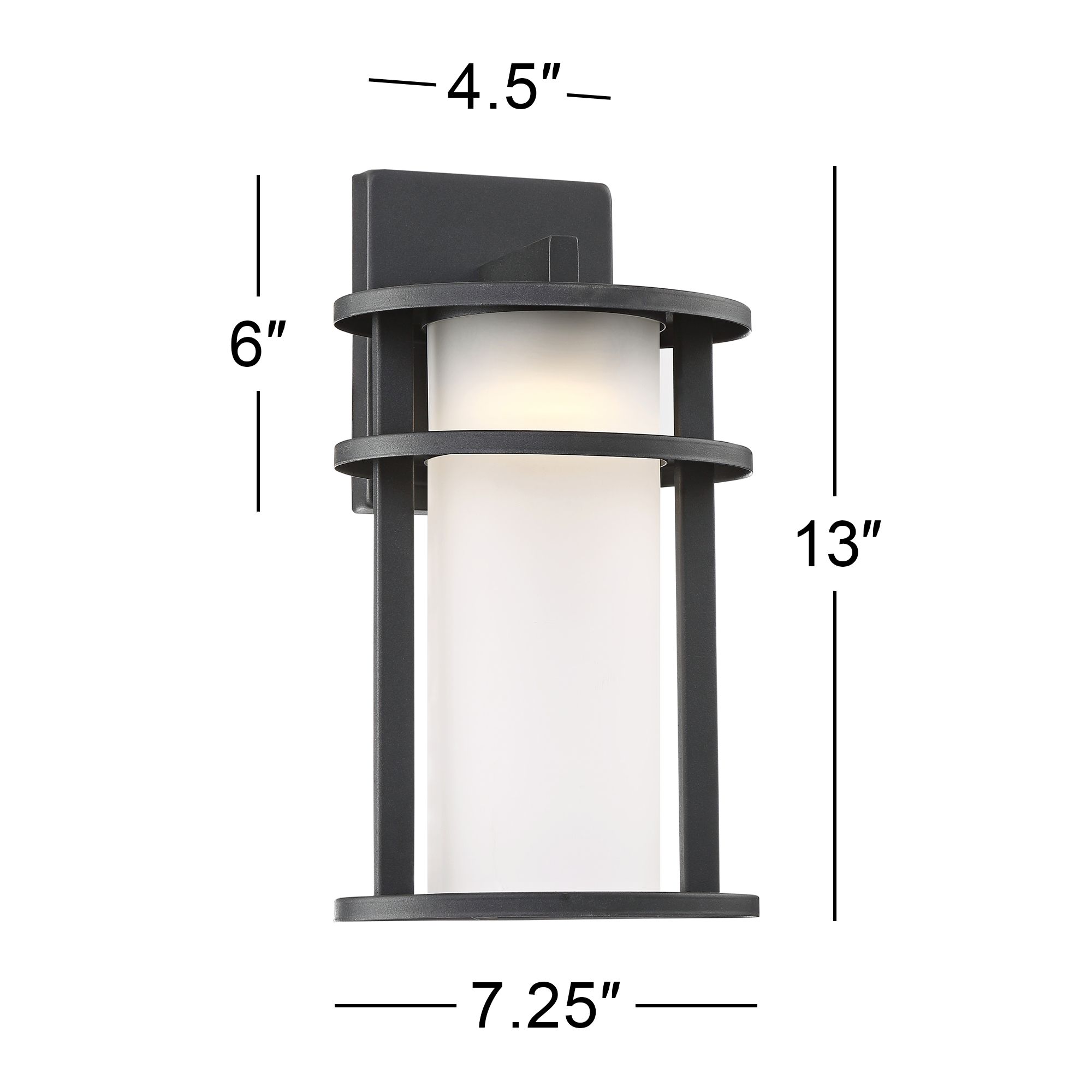 Aline 13" High Black LED Outdoor Wall Light 13T87 Lamps Plus