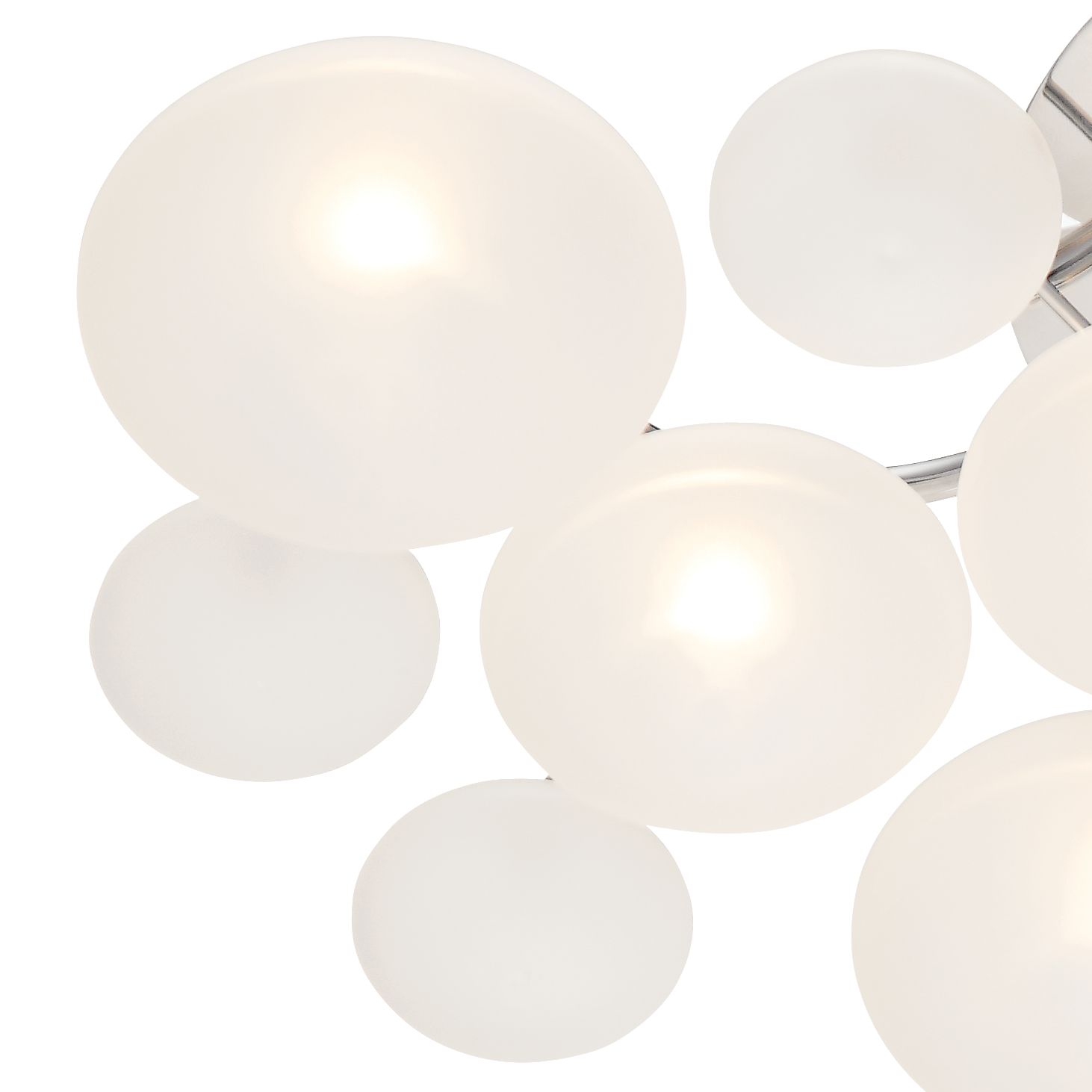 Possini Euro Lilypad 19 1/4" Wide Etched Glass Ceiling Light 15453