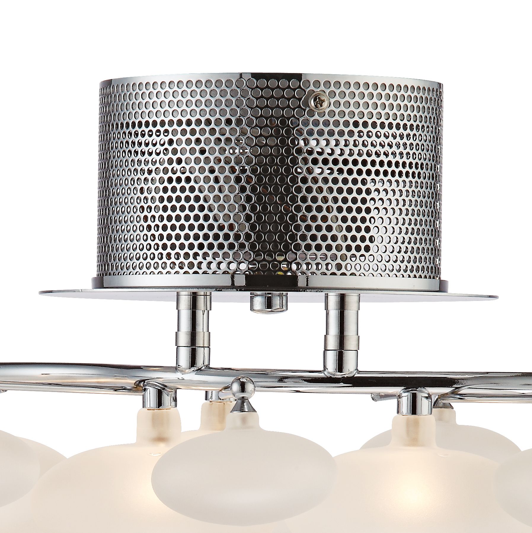 Possini Euro Lilypad 19 1/4" Wide Etched Glass Ceiling Light 15453