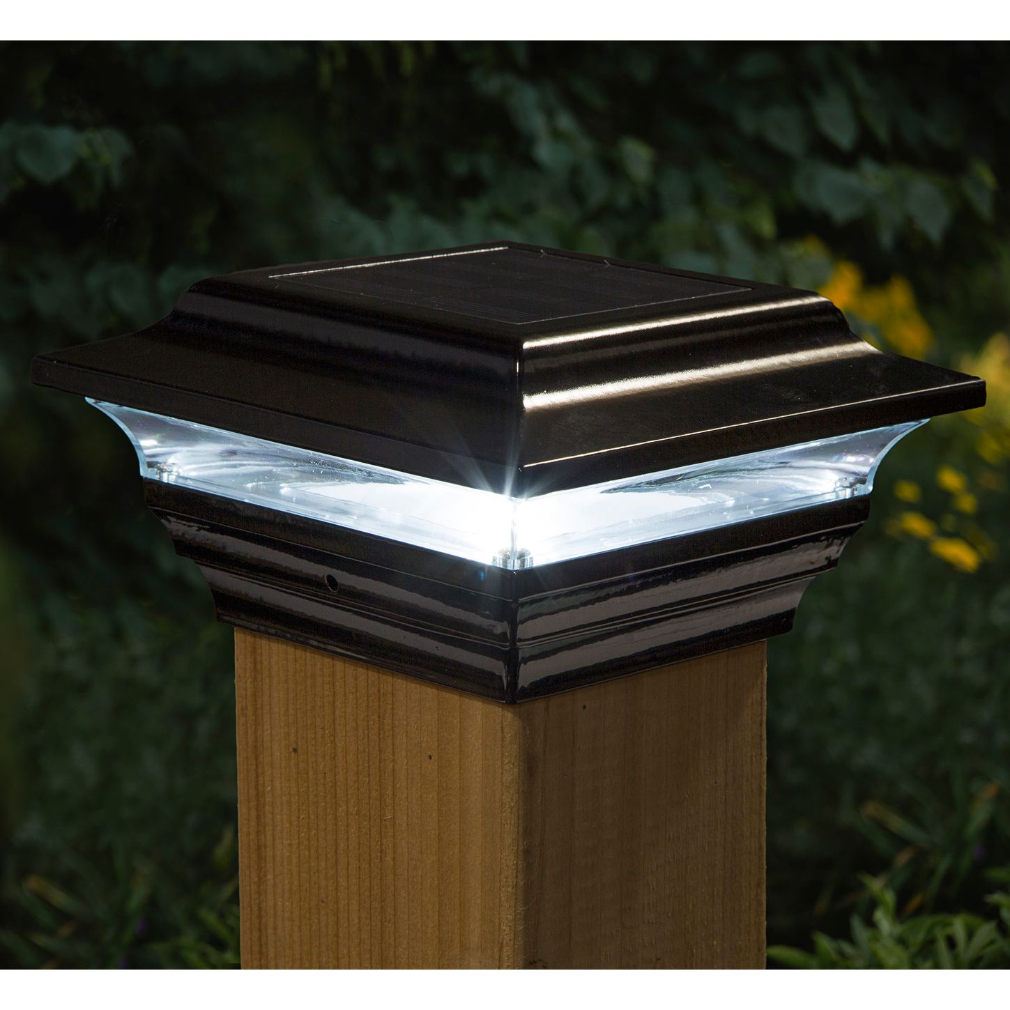 Imperial 2 1/2" High Black Outdoor Solar LED Post Cap 15A54 Lamps Plus