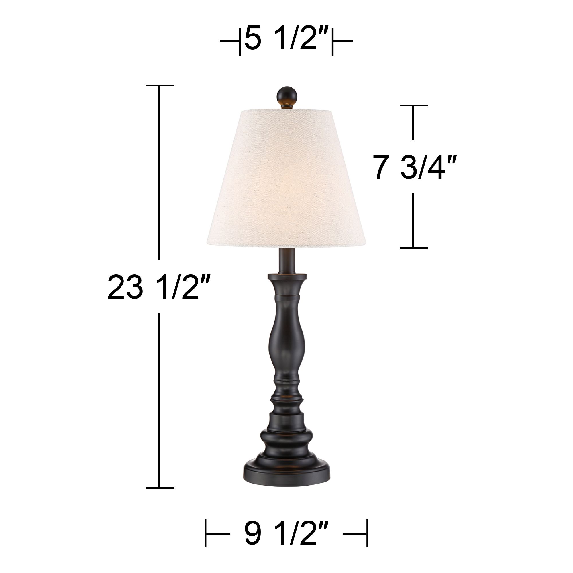 Archmond Bronze Traditional Touch OnOff Accent Table Lamp 15N63