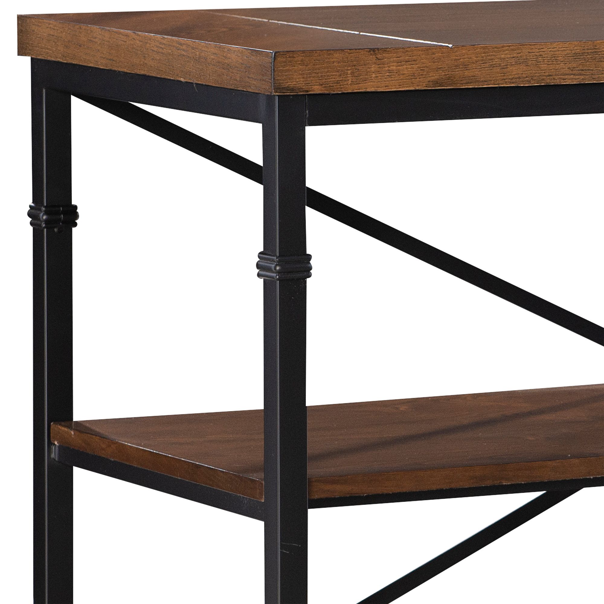 Black And Brown Tv Stand Austin 50" Wide Industrial Black and Brown TV Stand 167N0 Lamps Plus