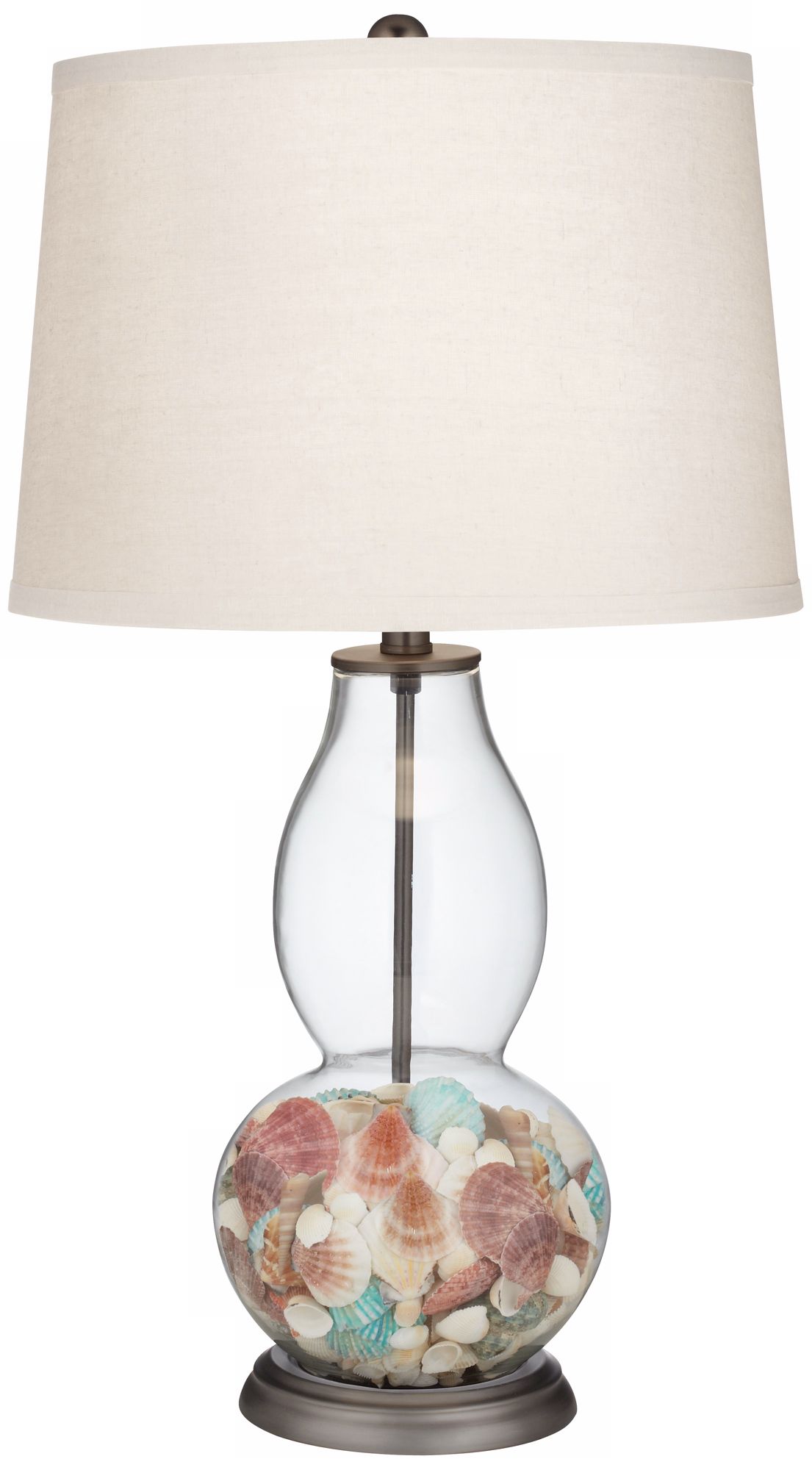 Clear Glass Fillable Double Gourd Table Lamp 17P26 Lamps Plus