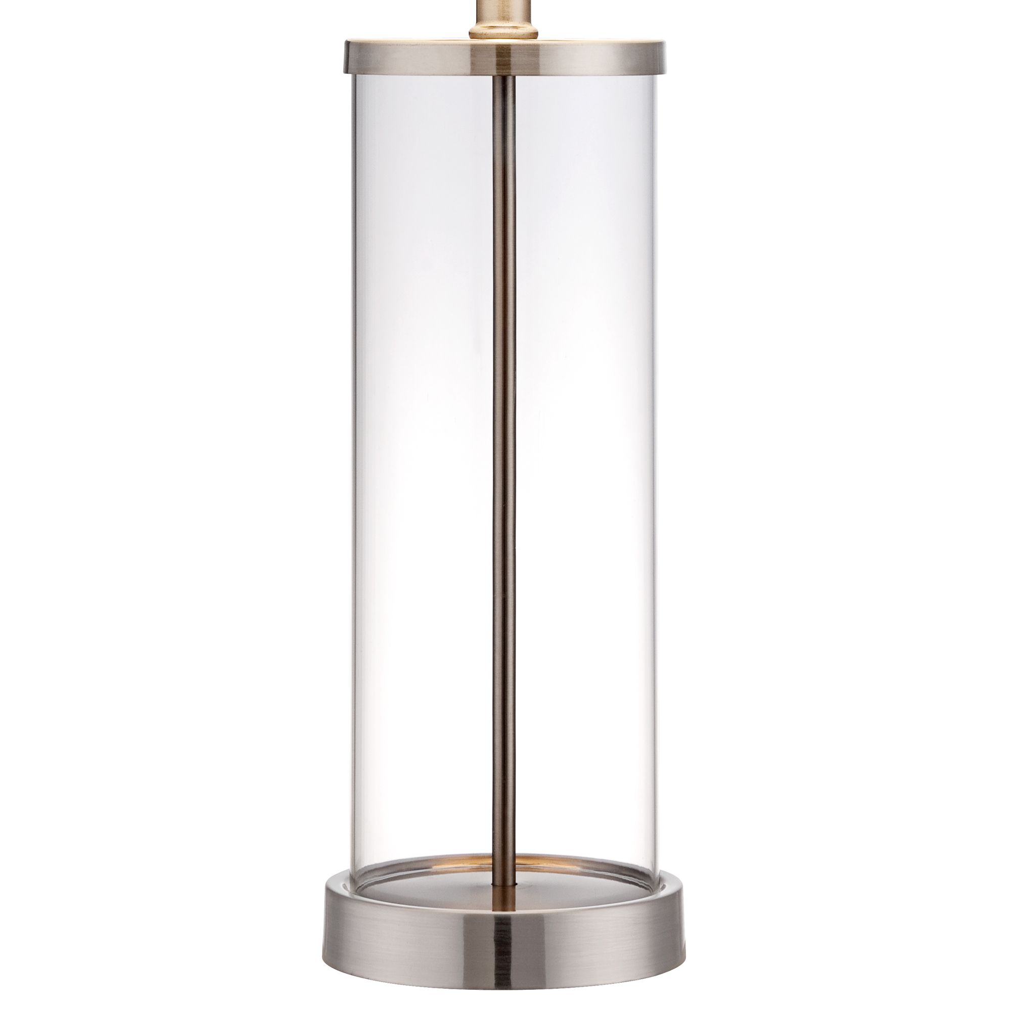 Glass and Steel Cylinder Fillable Table Lamp Set of 2 17T87 Lamps Plus