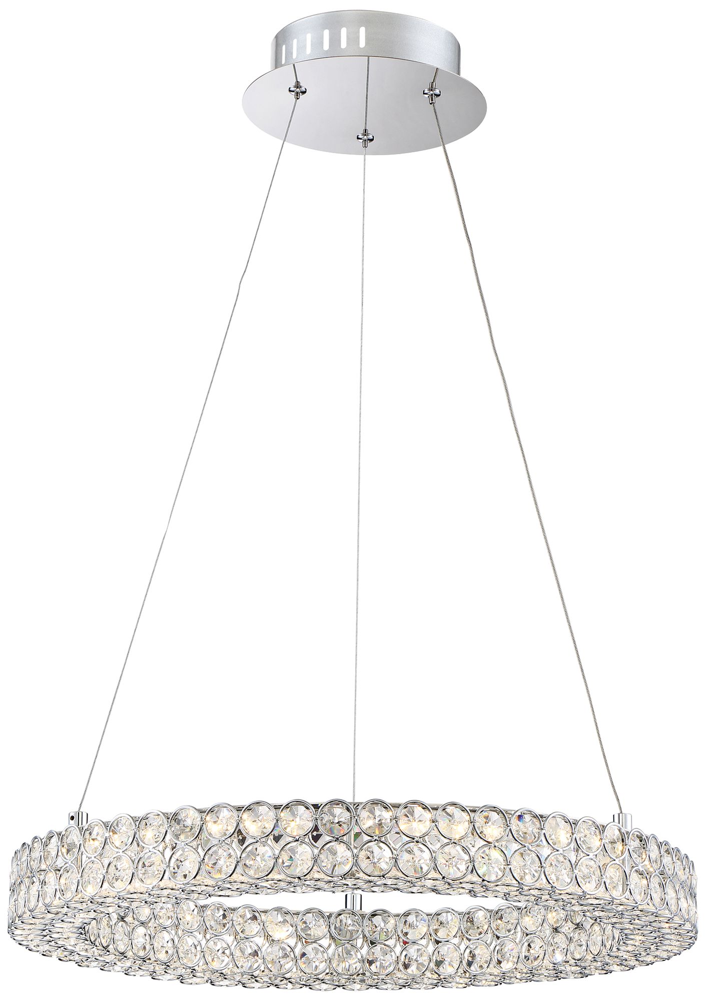 Platinum Infinity 20" Wide Polished Chrome LED Pendant Light 18T71