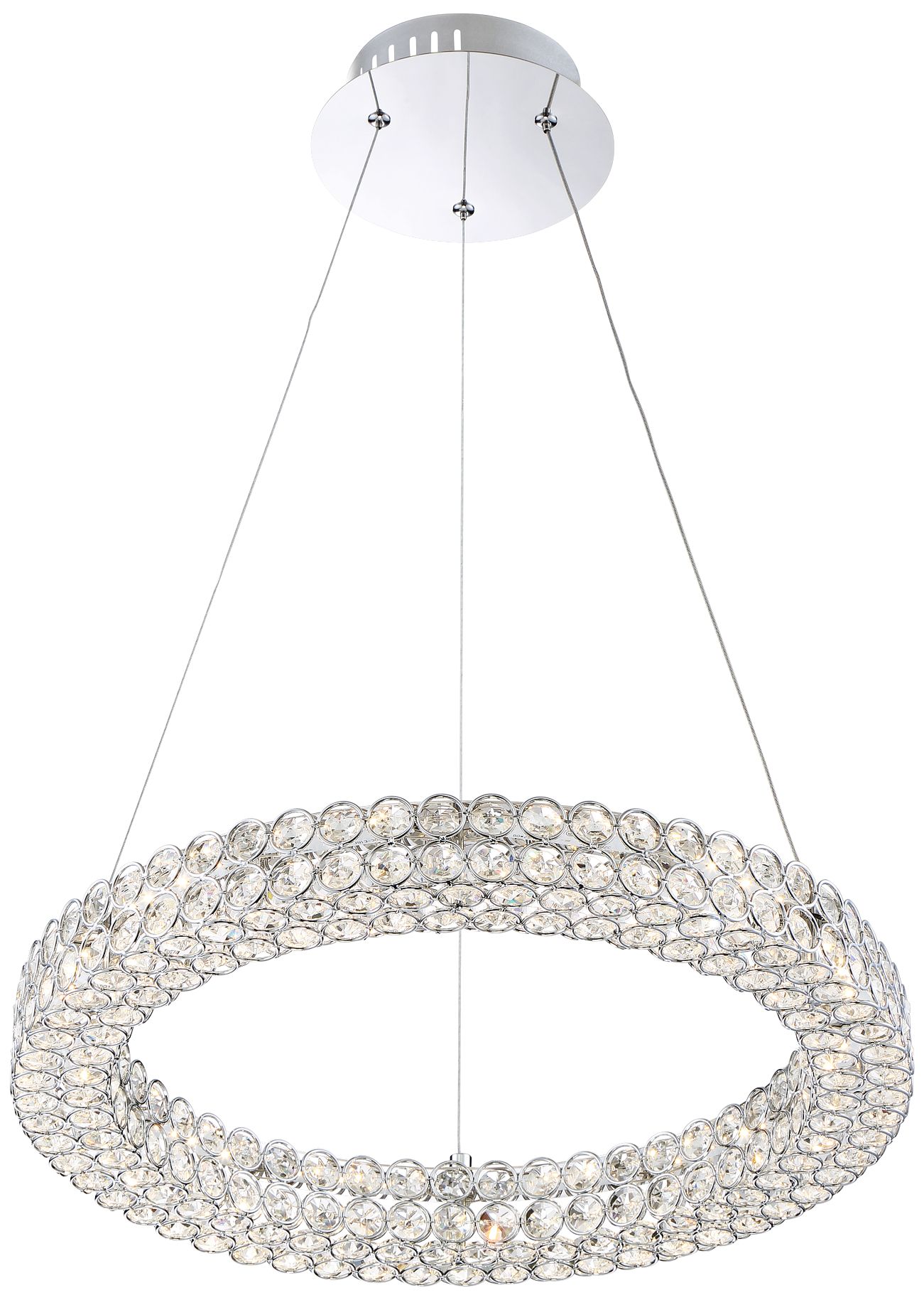 Platinum Infinity 20" Wide Polished Chrome LED Pendant Light 18T71
